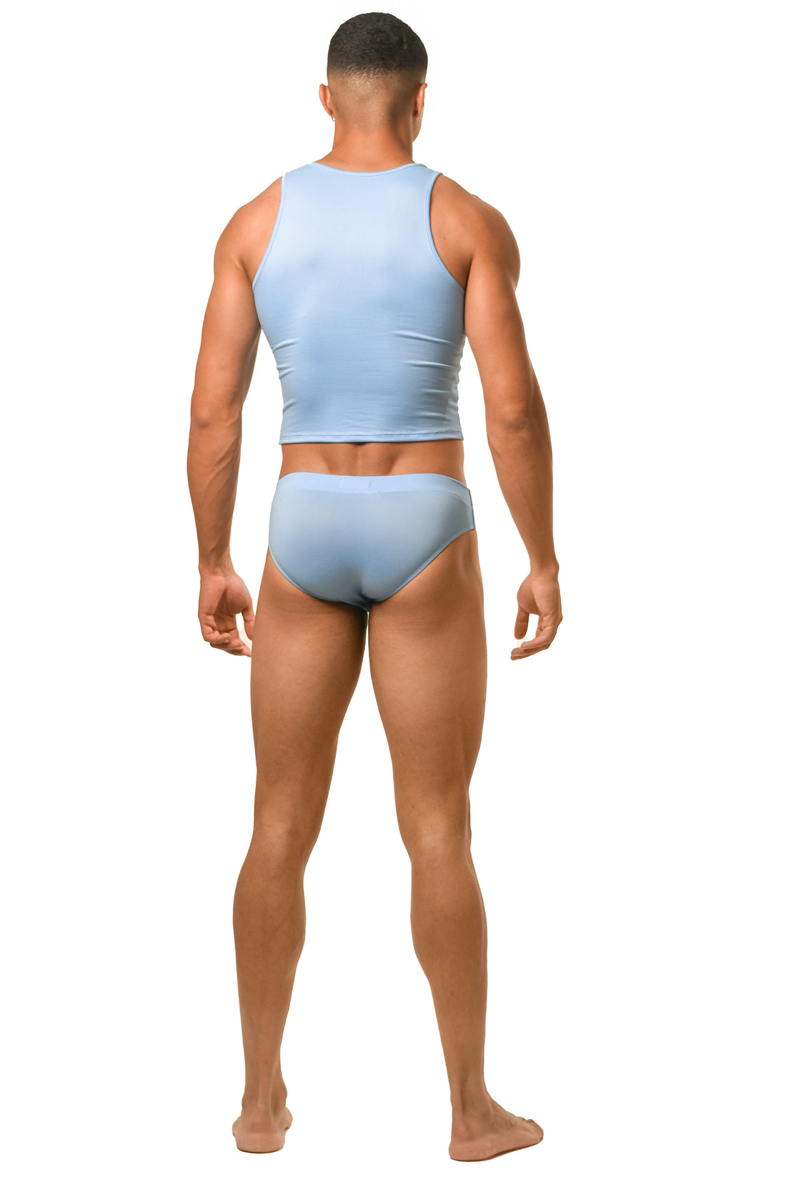 Baby Blue Tank Brief Set