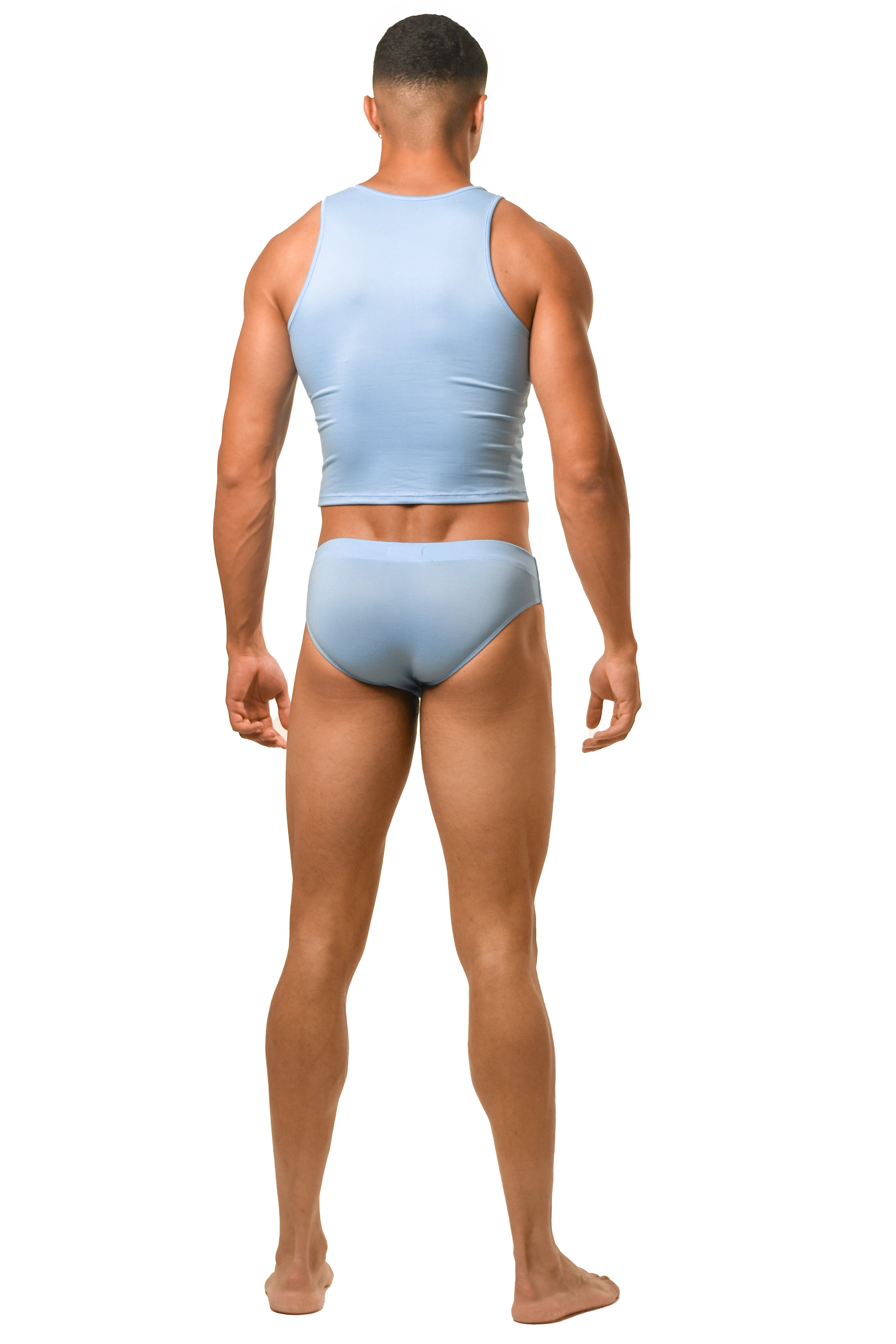 Baby Blue Tank Brief Set