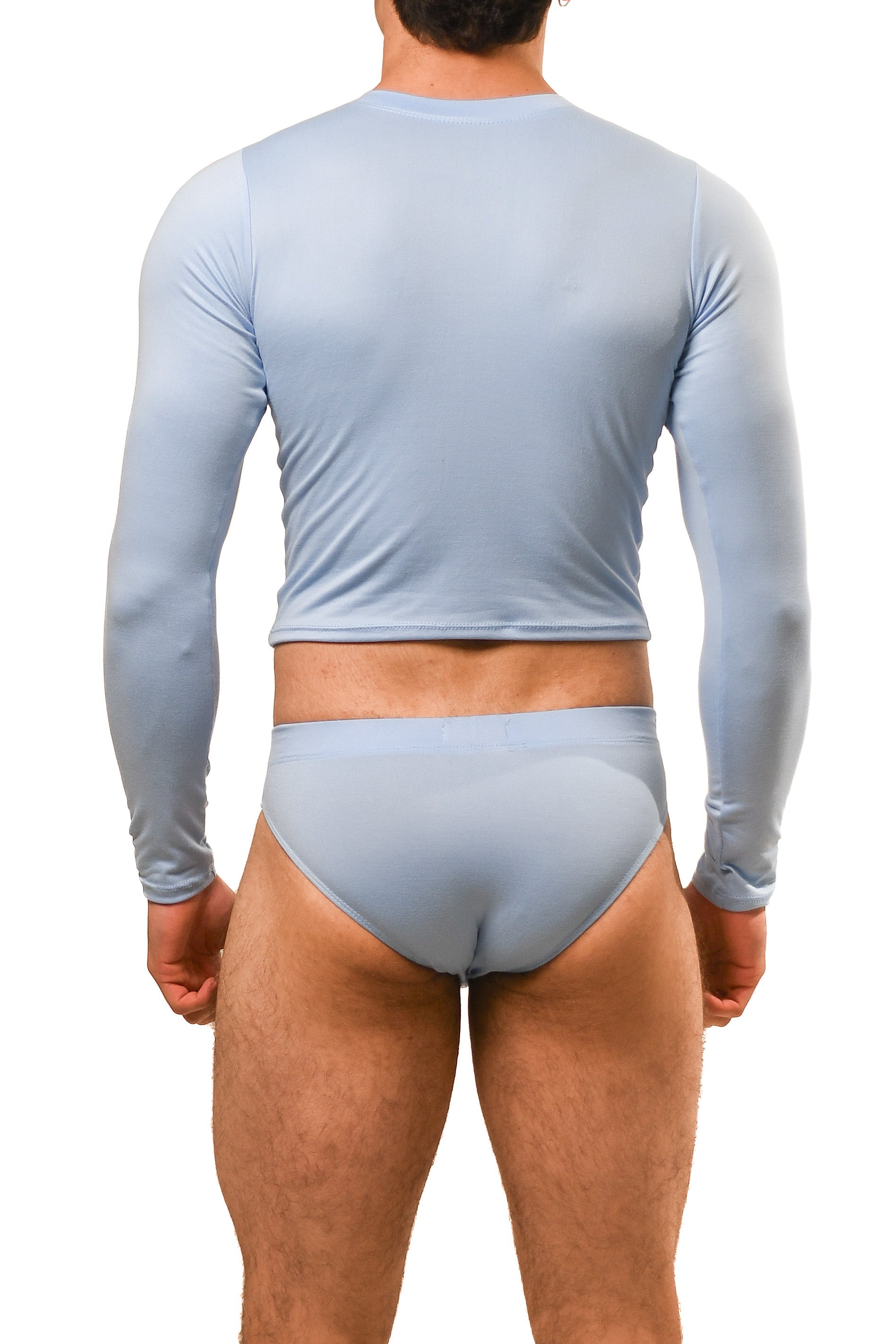 Baby Blue Long Sleeve Magnet Brief Set