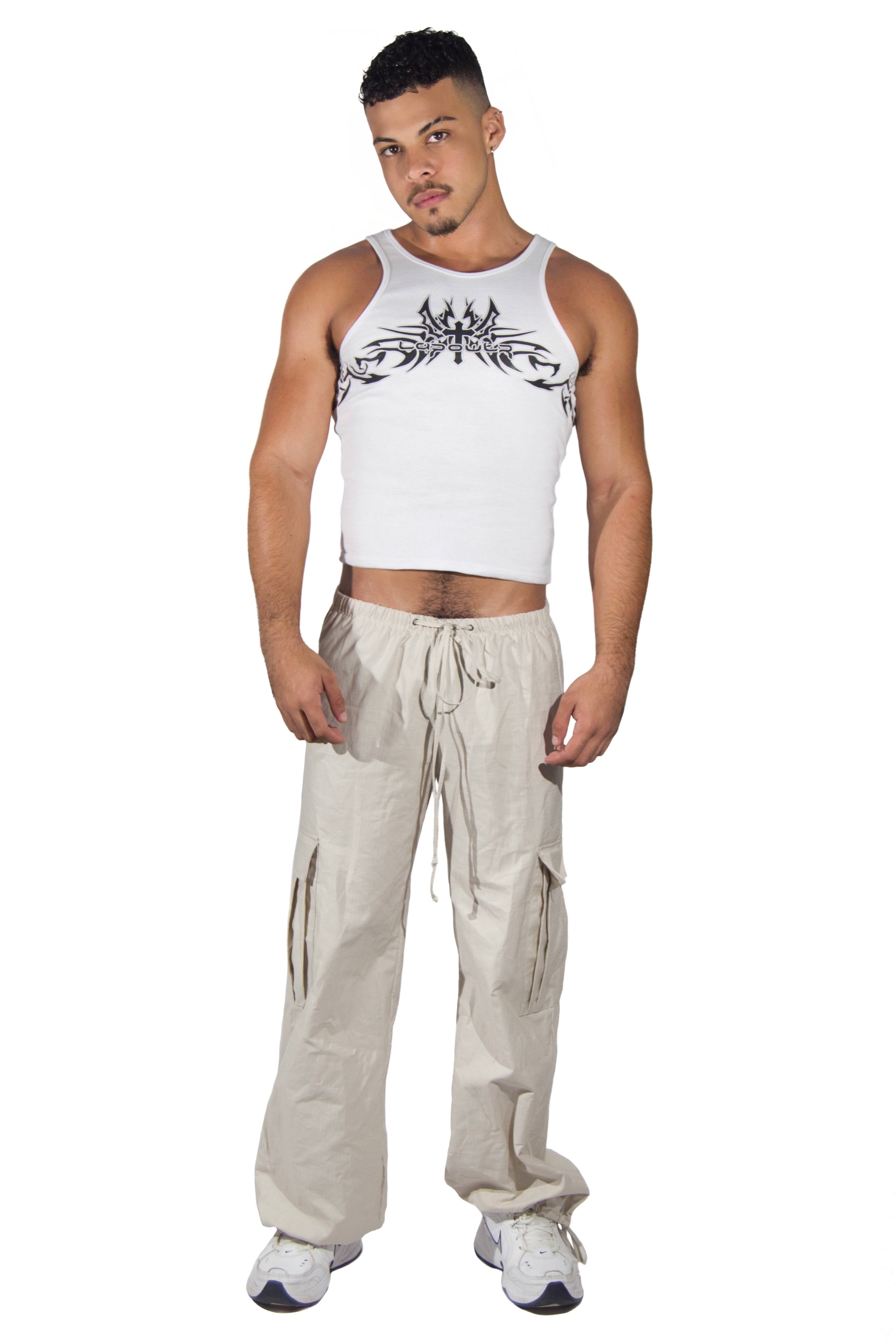 Beige Parachute Pant
