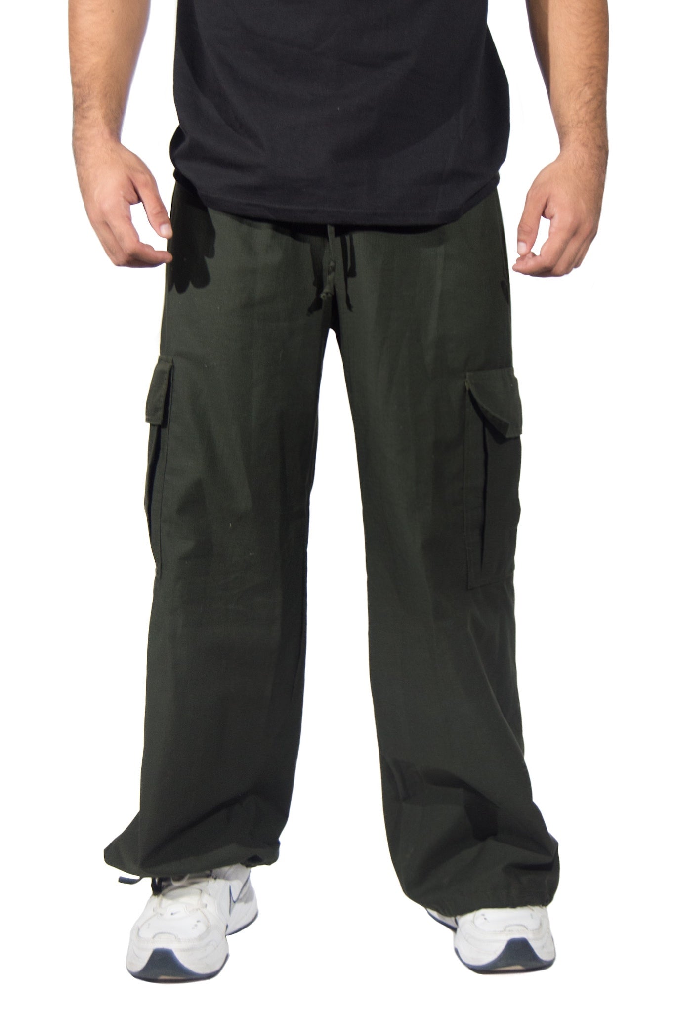 Dark Green Parachute Pant