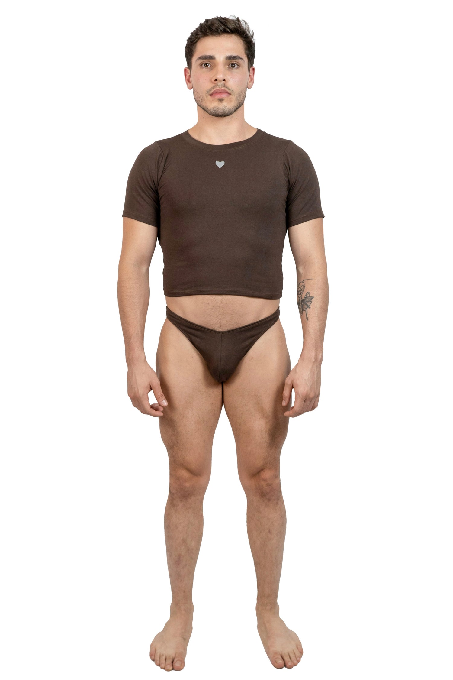 Hot Brown Alberto Thong Set