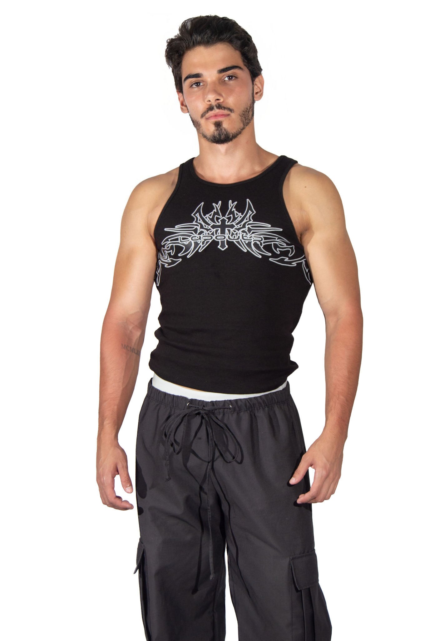 Power Tribal Black Tank Top