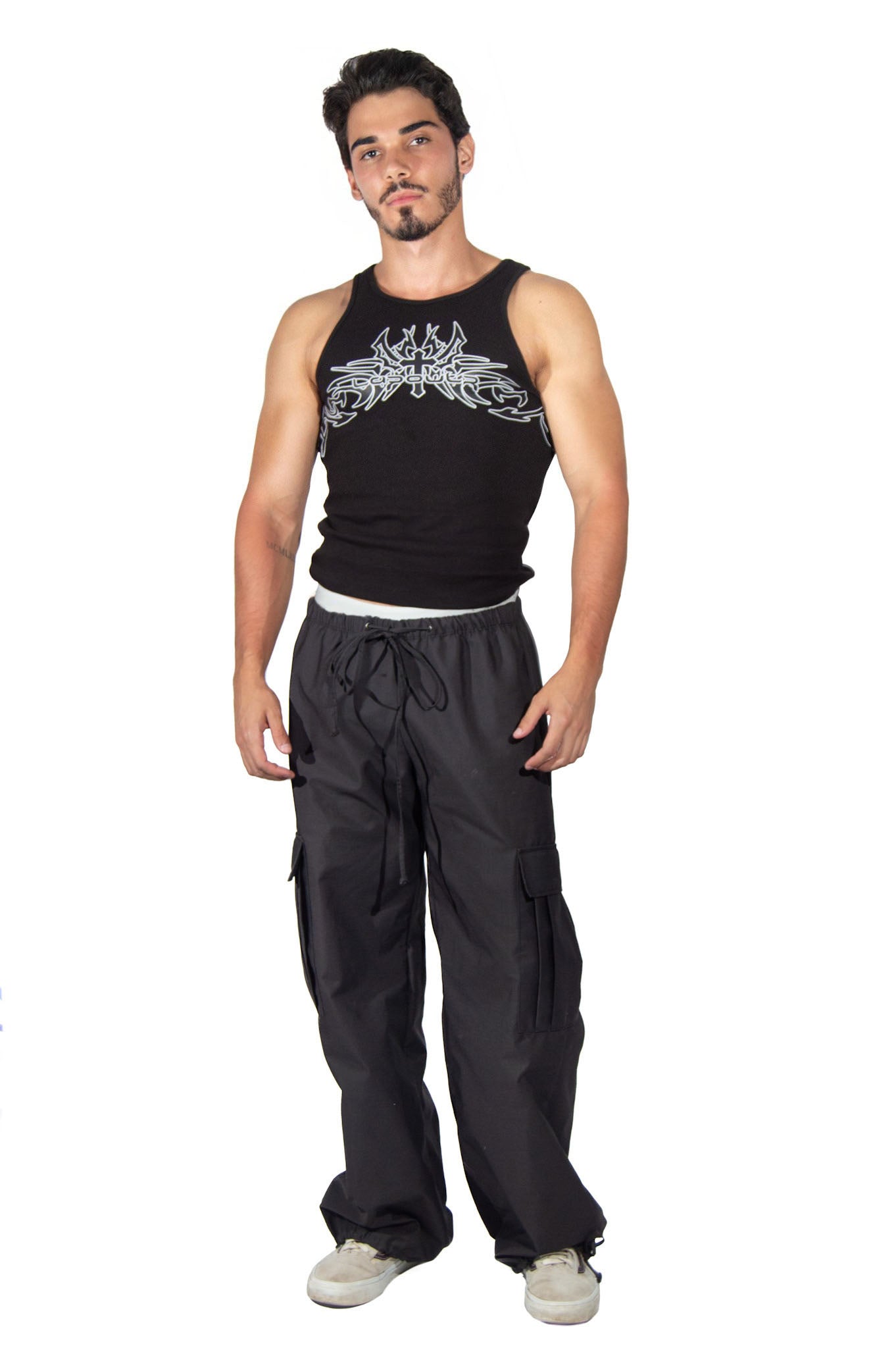 Power Tribal Black Tank Top