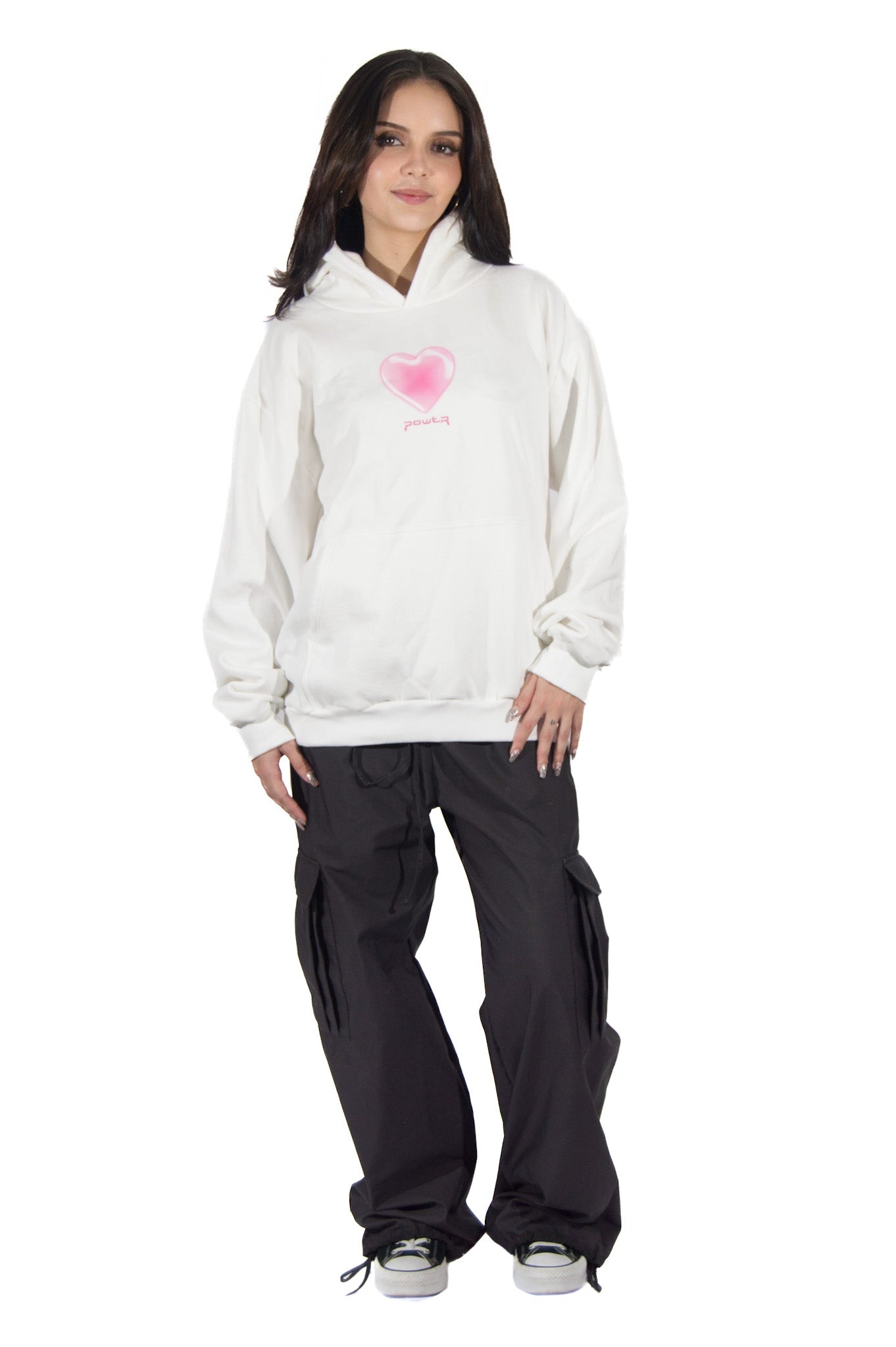 Power Heart White Sweater