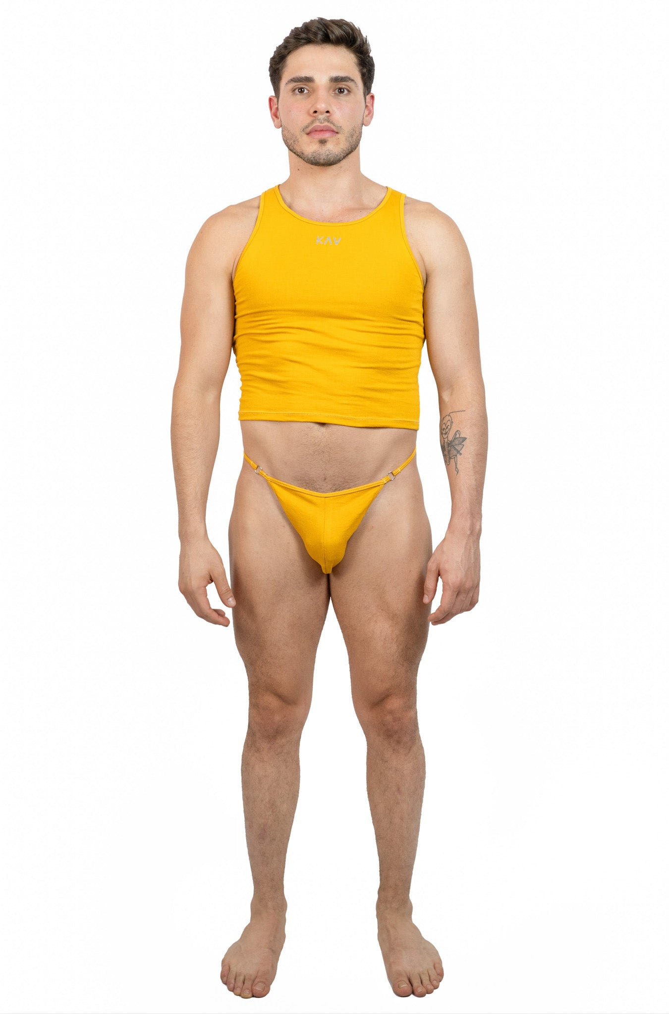Yellow Mustard Venom Cotton Jersey Set