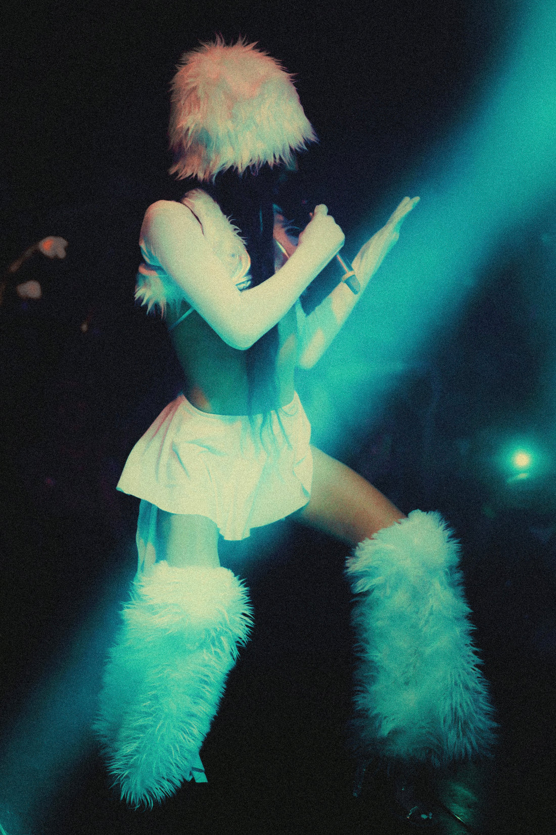 White Alaska Faux Fur Leg Warmer