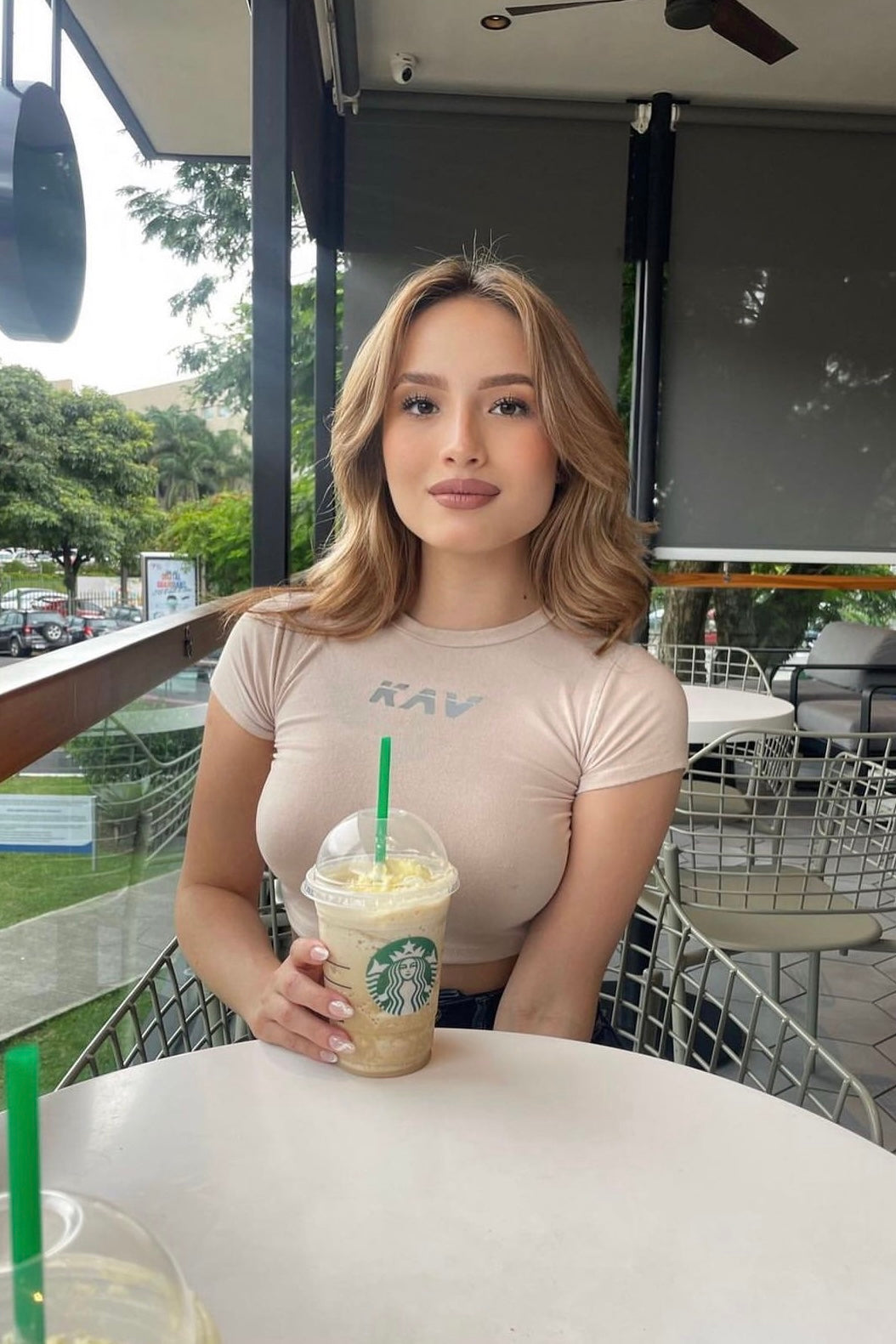 Beige Baby Tee