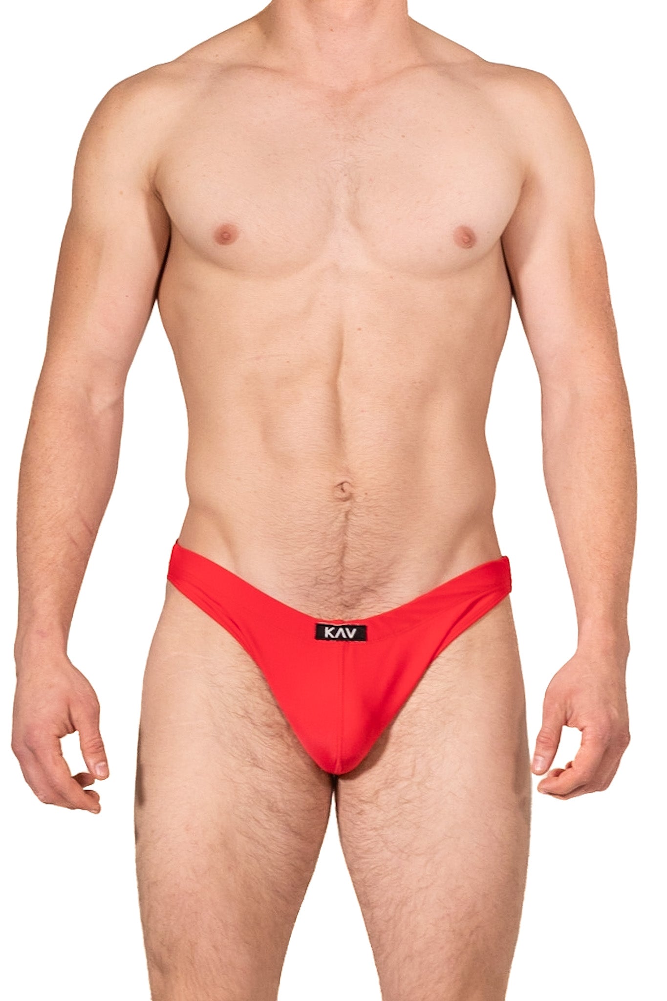 Red Minimal Swim Brief