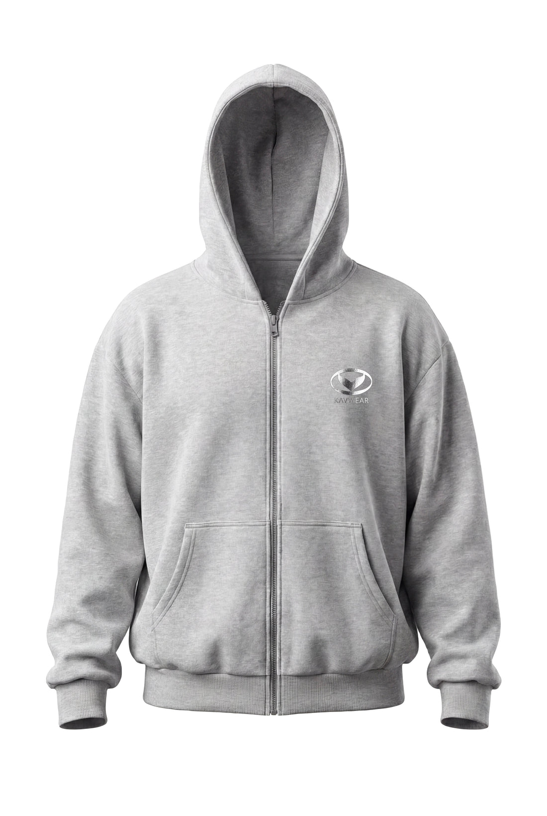 Gray Zip-Up Hoodie