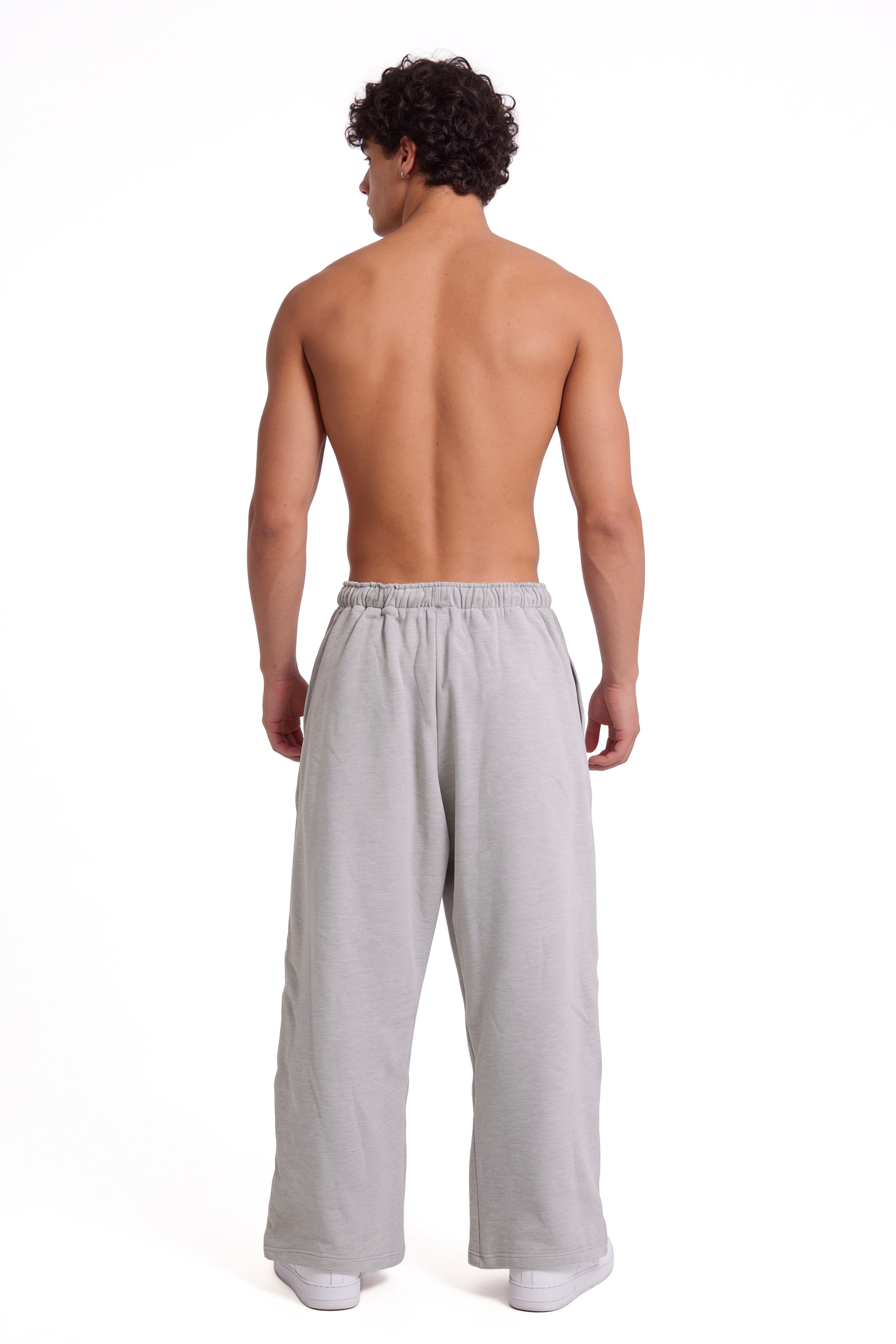 Gray Men Baggy Jogger Pants