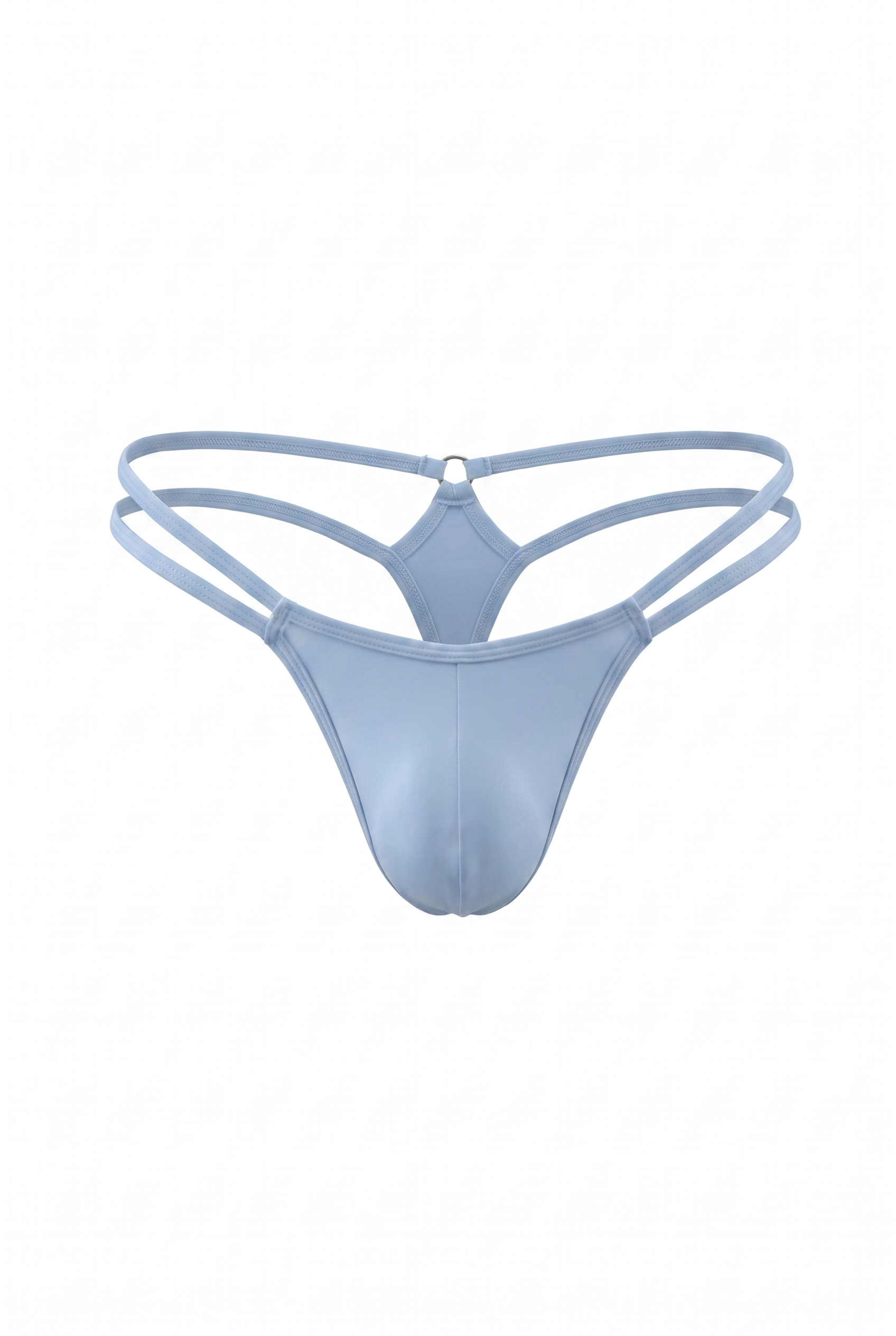 Baby Blue Men Double String G-String Thong