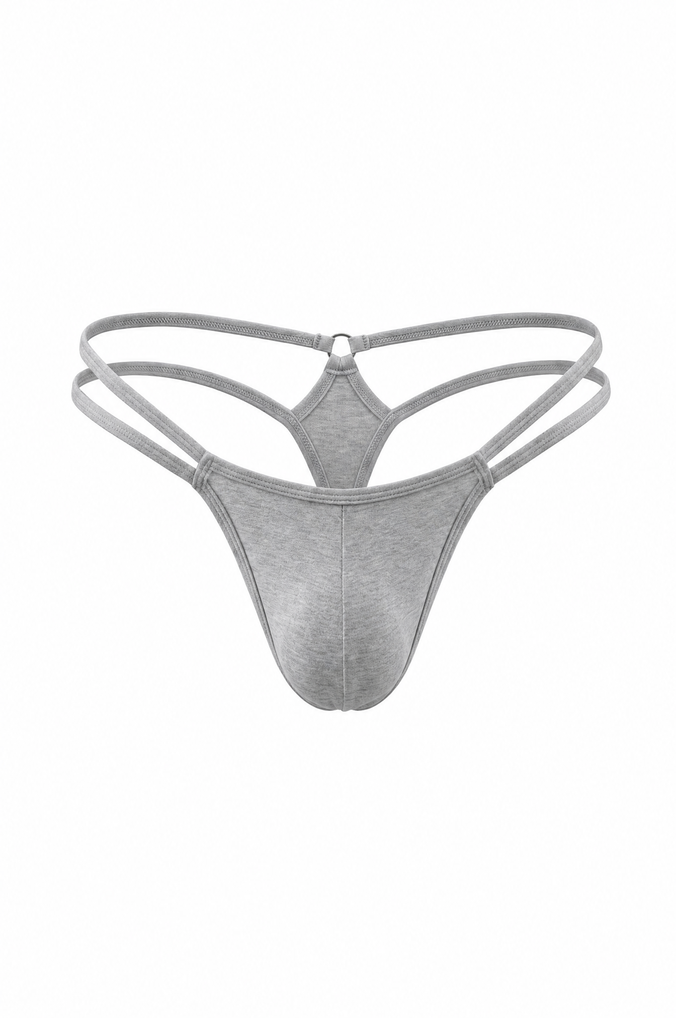 Gray Men Double String G-String Thong