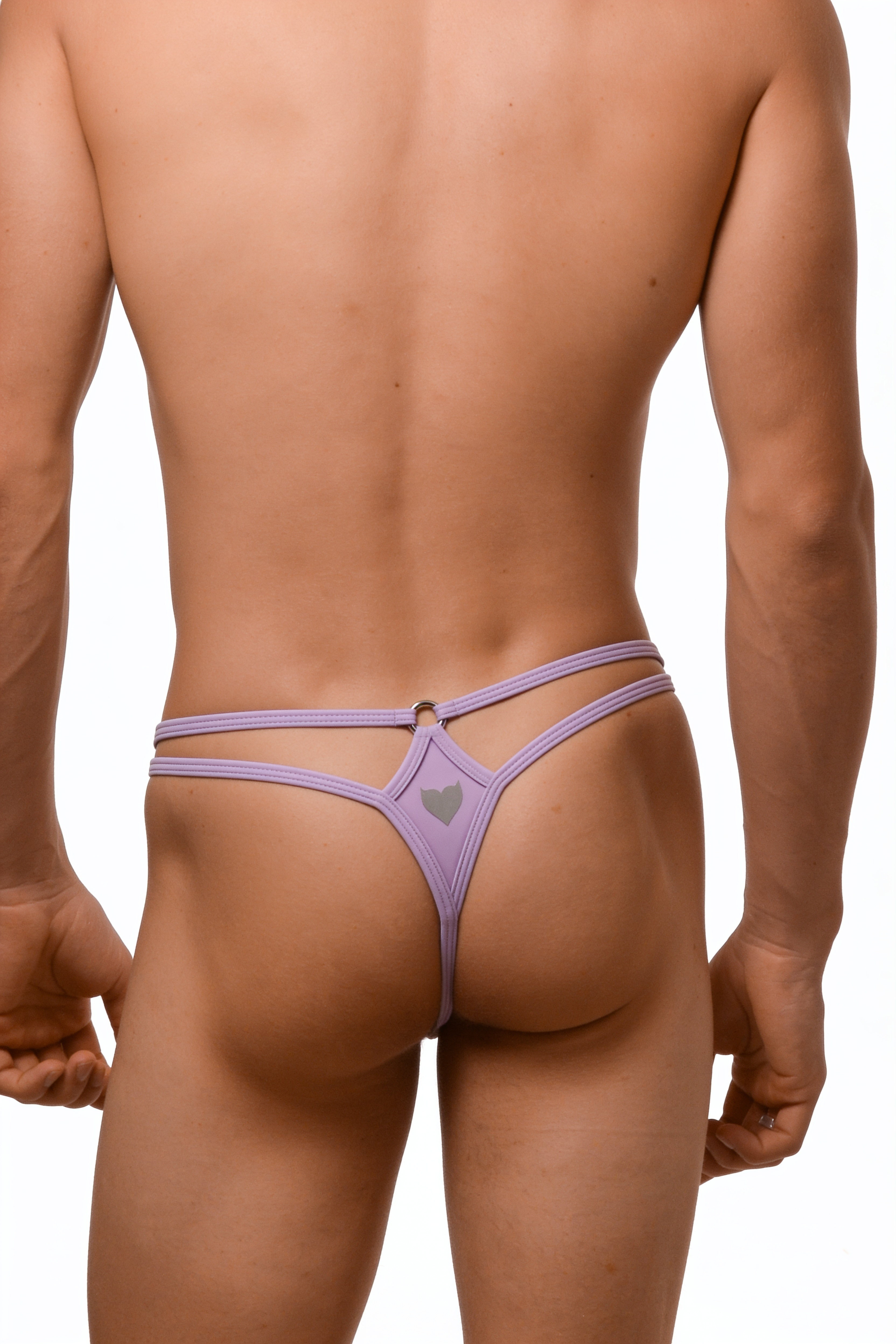 Lilac Men Double String G-String Thong