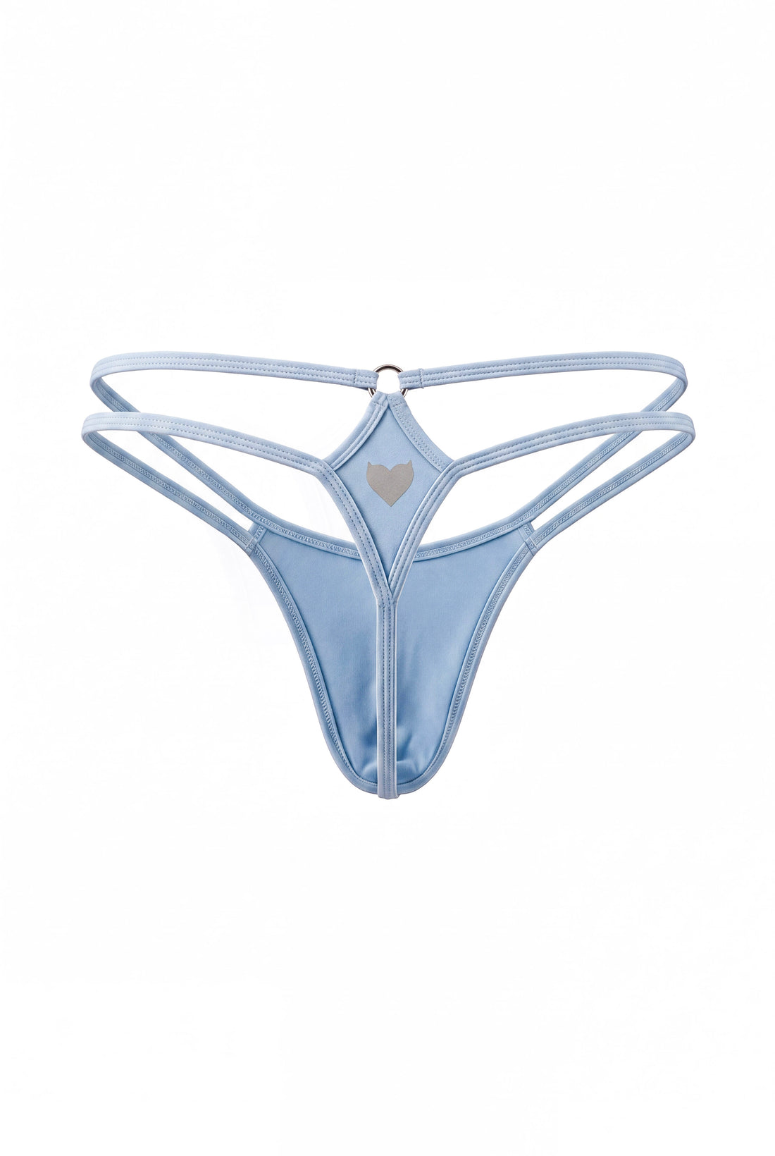 Baby Blue Men Double String G-String Thong