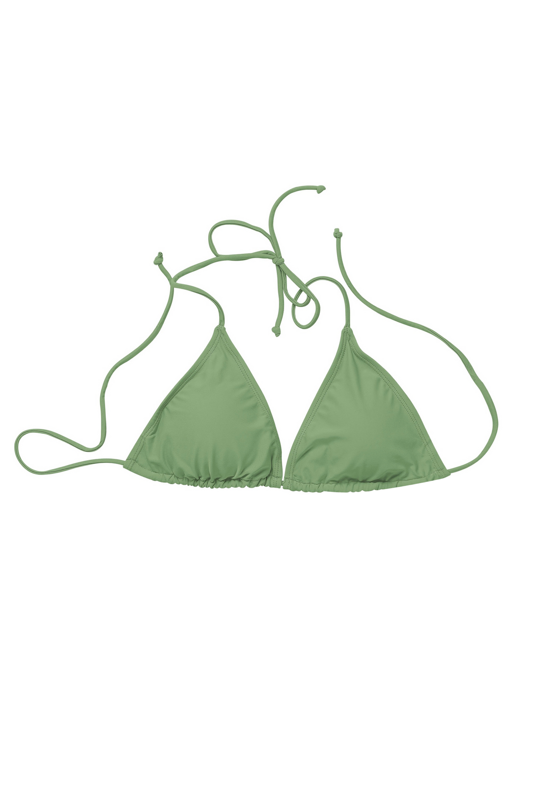 Olive Green Triangle Swim Top
