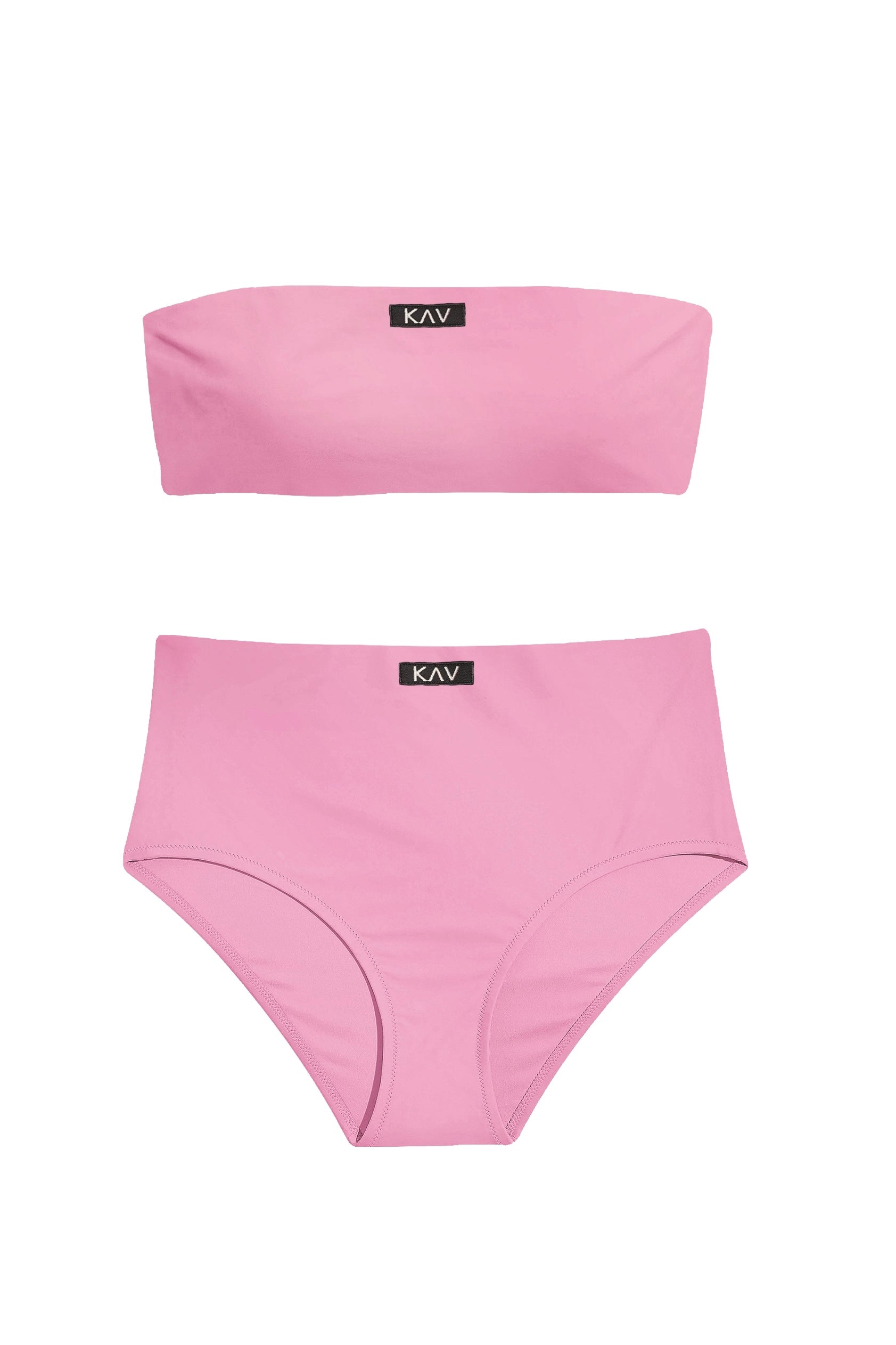 Pink Tube High Waist Bikini