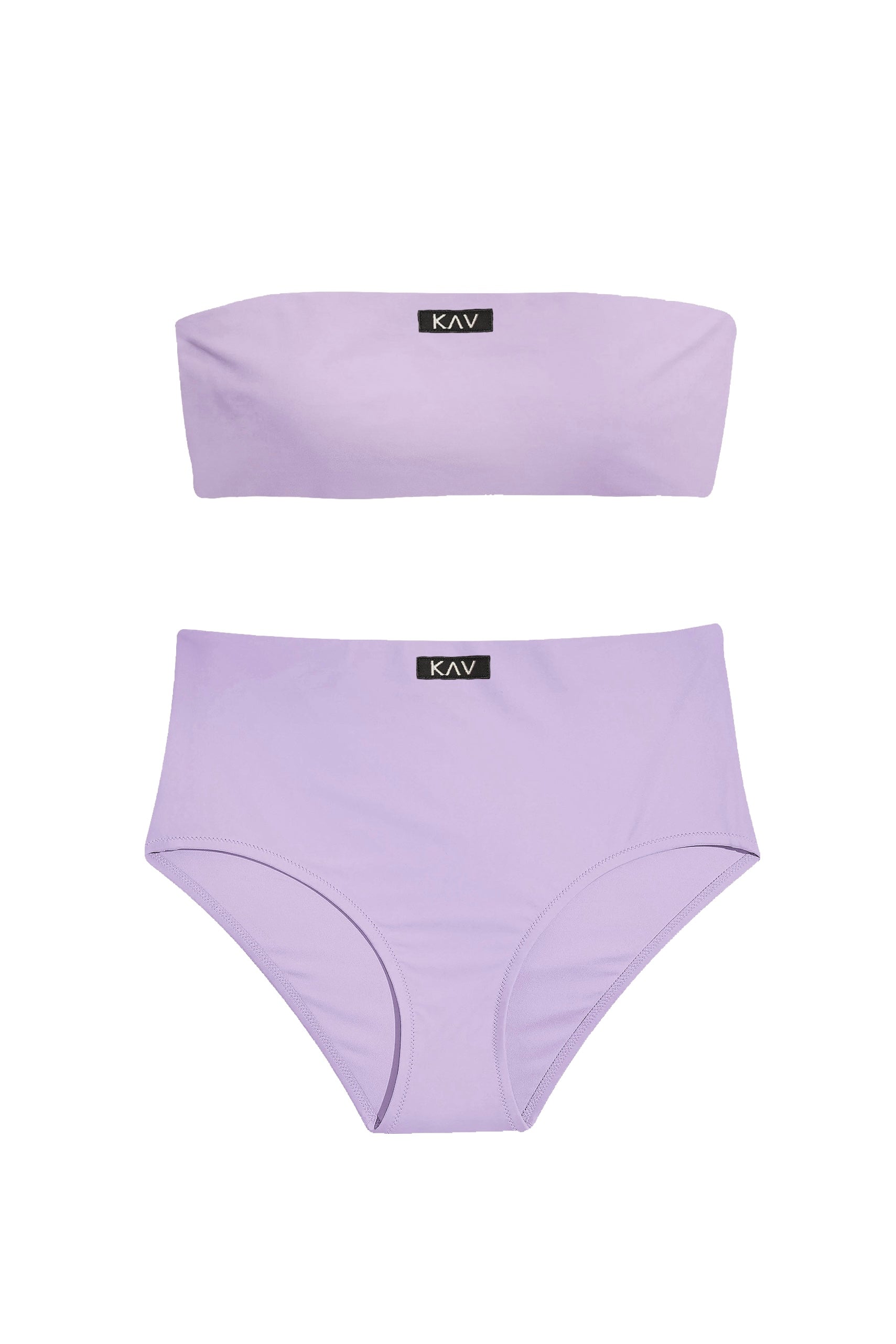 Lilac Tube High Waist Bikini