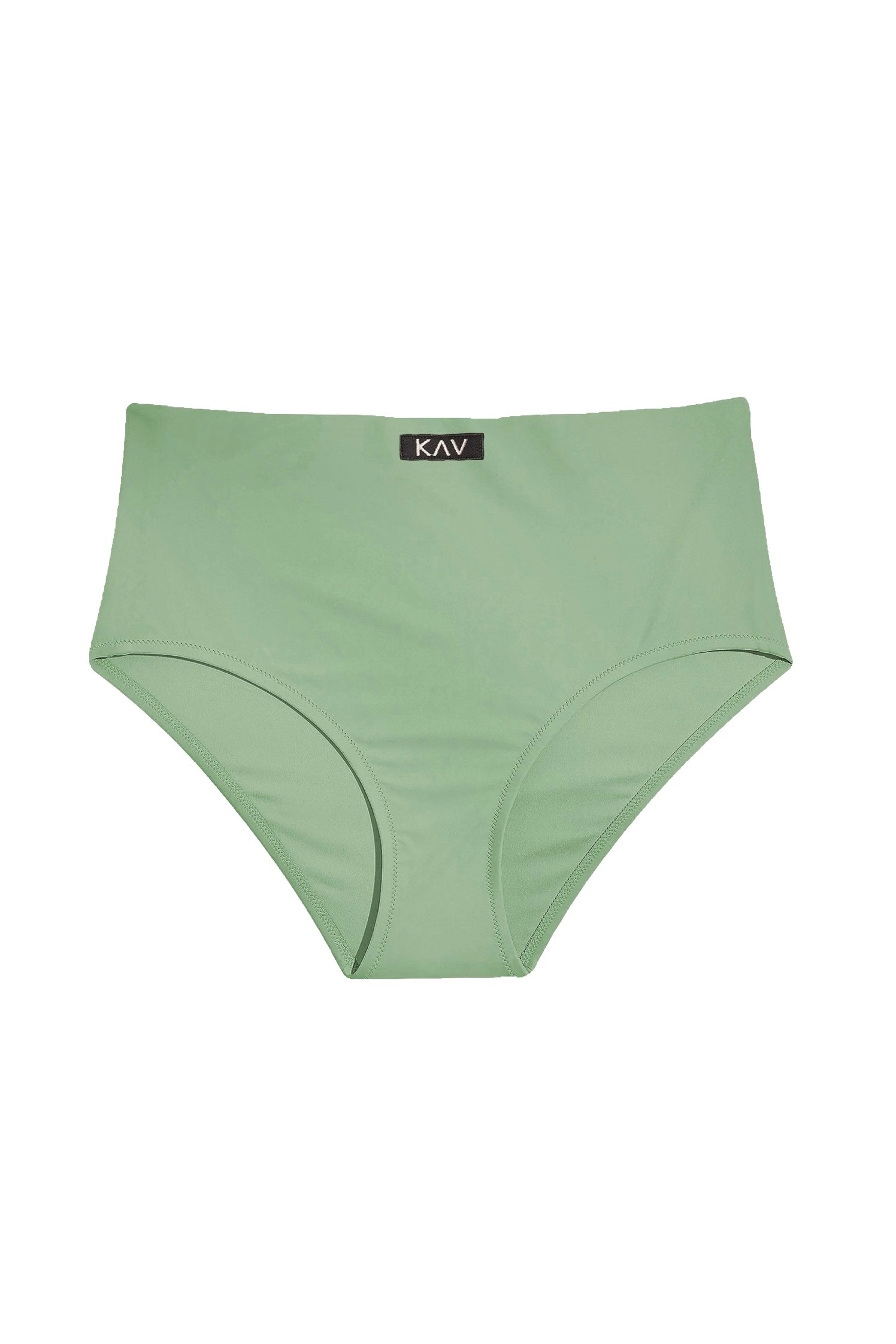 Olive Green Swim Minimal High Waist Bottom