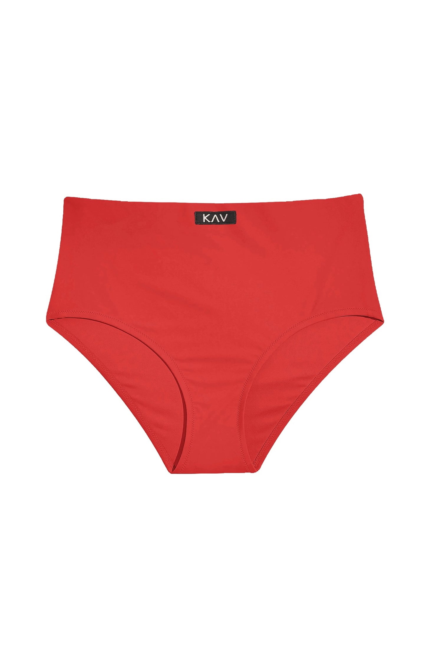 Red Swim Minimal High Waist Bottom