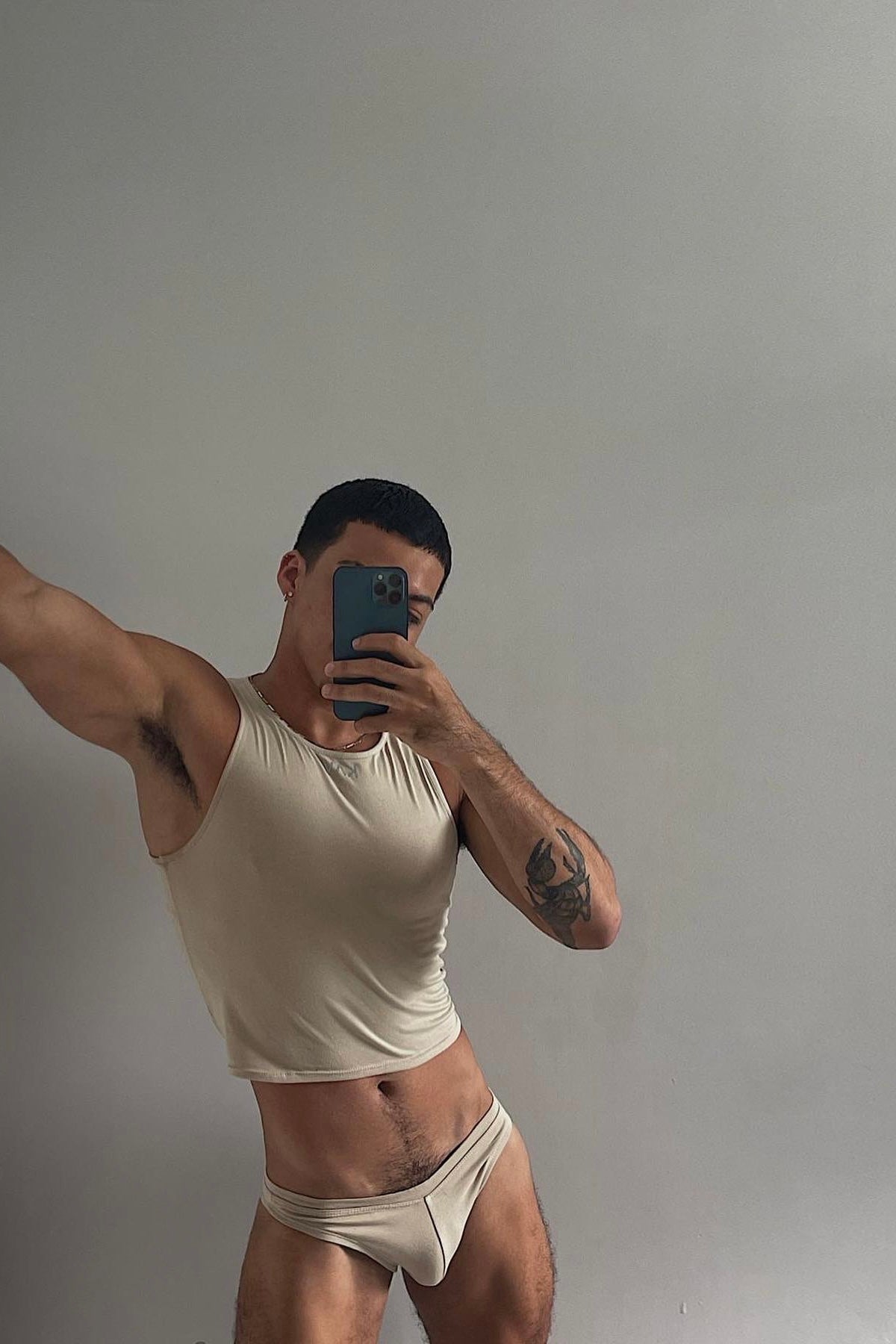 Beige Tank Brief Set - KAV Wear