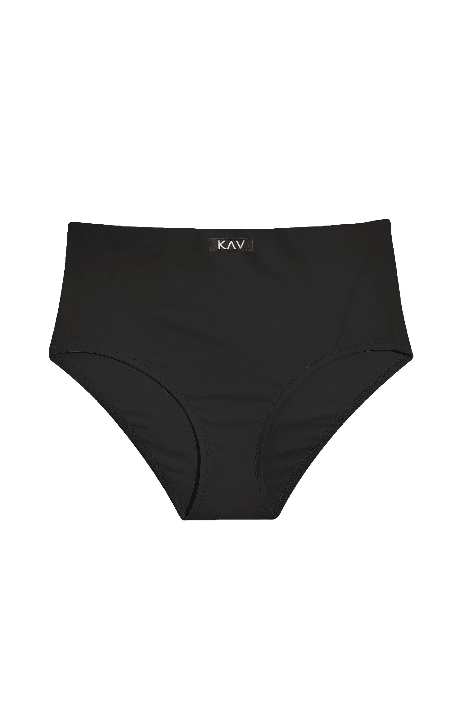 Black Swim Minimal High Waist Bottom