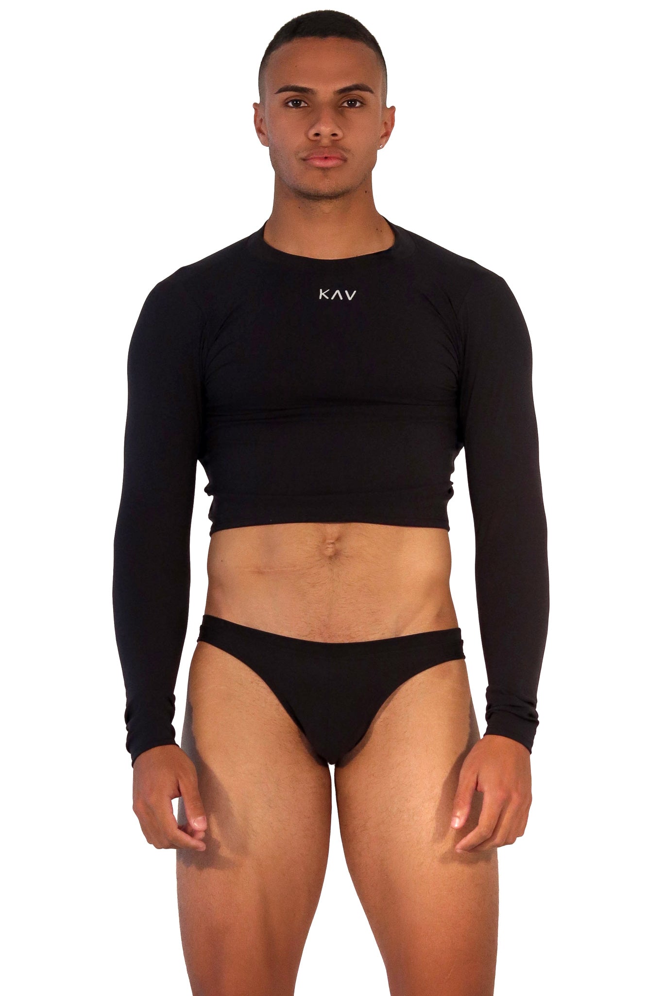 Black Long Sleeve Magnet Top - KAV Wear