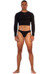 Black Long Sleeve Magnet Brief Set - KAV Wear