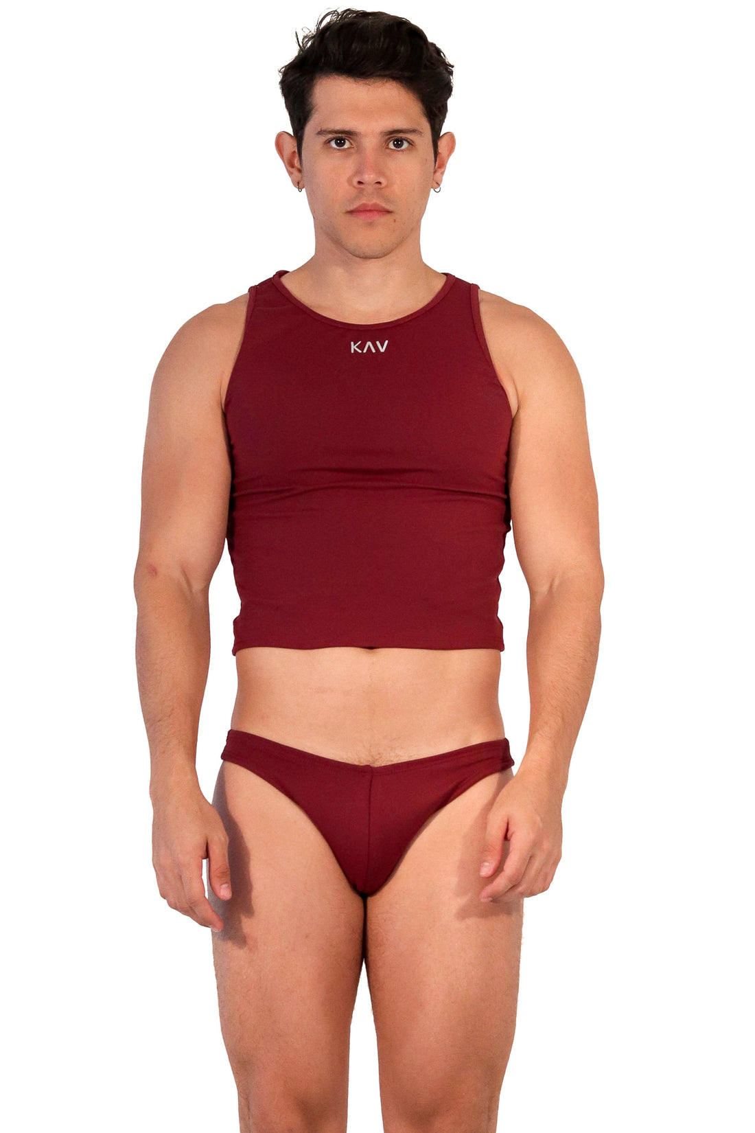 Dark Red Magnet Tank Top - KAV Wear 