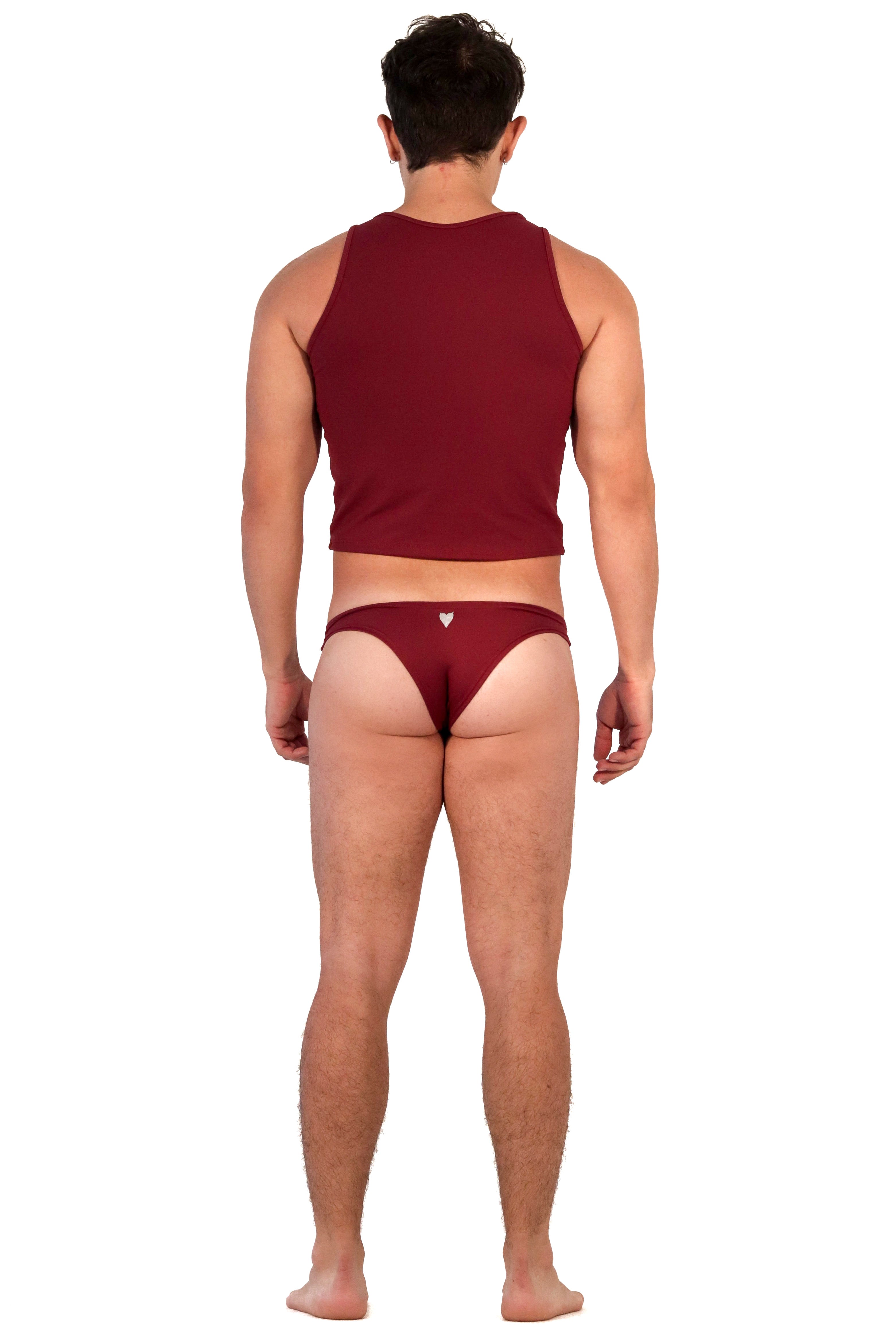 Dark Red Gabriel Thong Set - KAV Wear