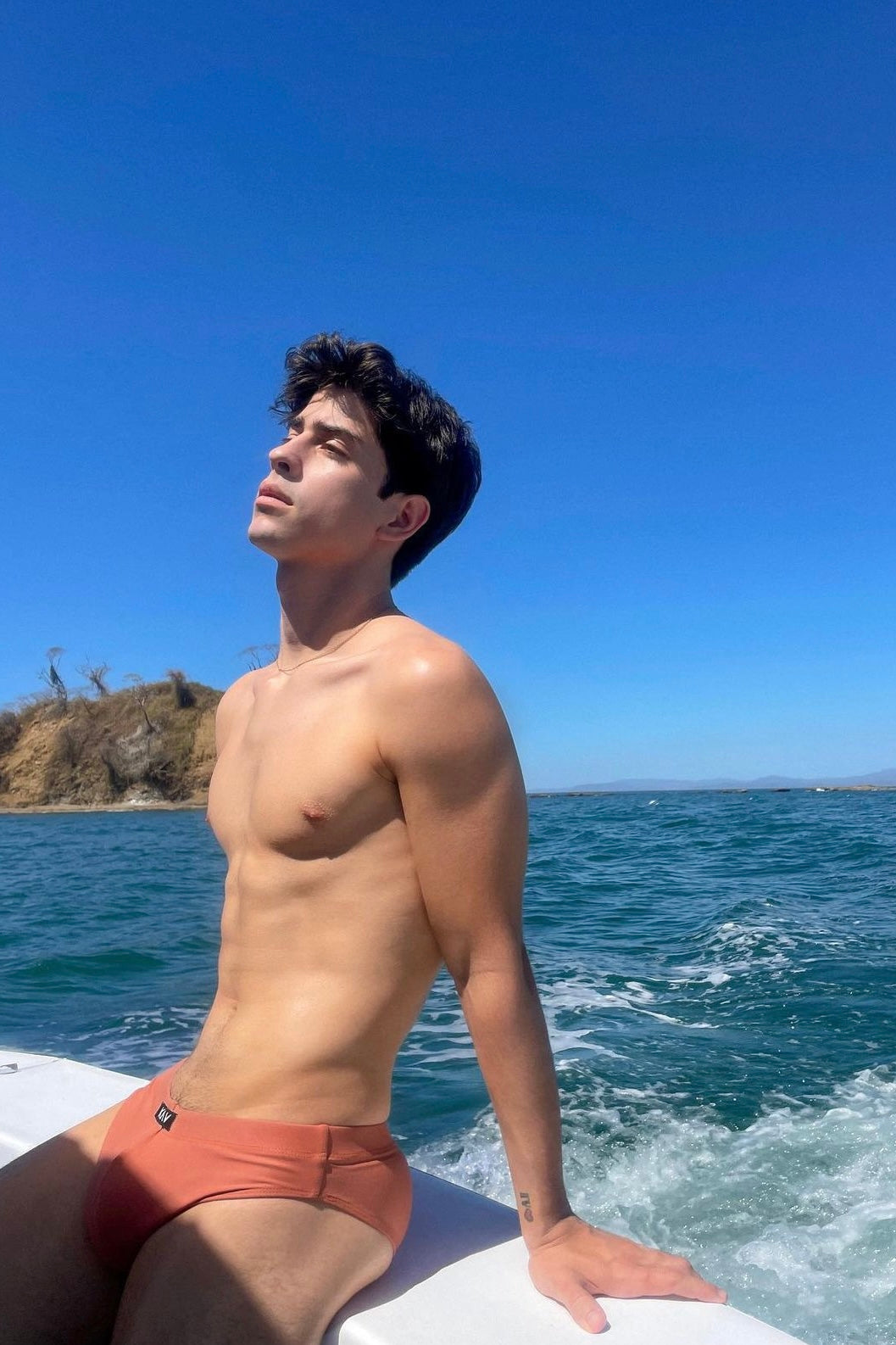 Burnt Caramel Minimal Swim Brief