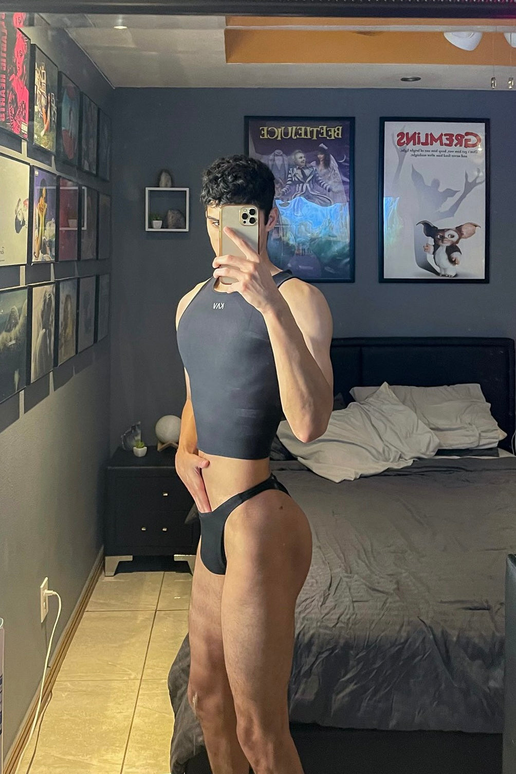 Black Gabriel Thong Set - KAV Wear
