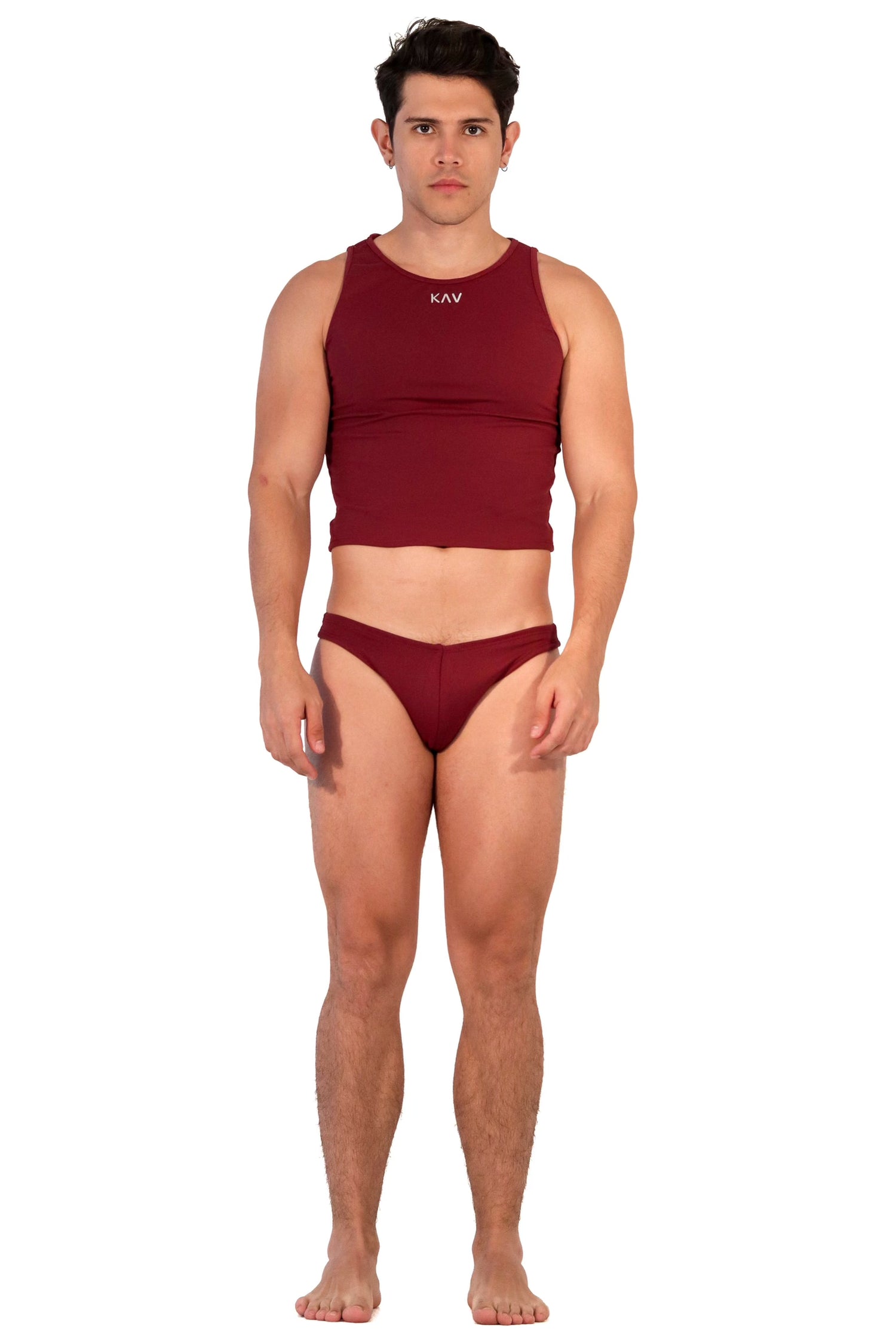 Dark Red Gabriel Thong Set - KAV Wear