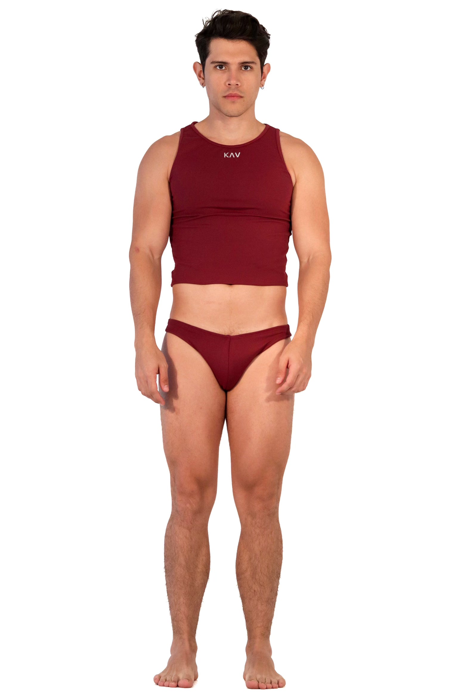Dark Red Gabriel Thong Set - KAV Wear