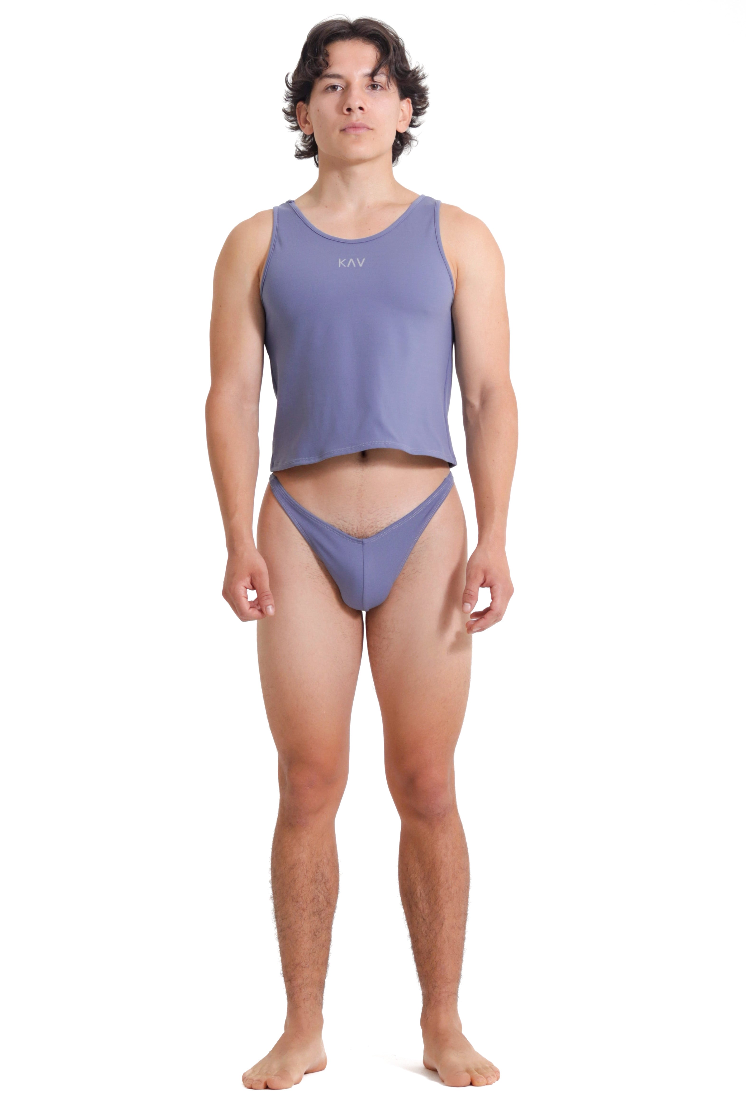 Slate Gabriel Cotton Jersey Set - KAV Wear