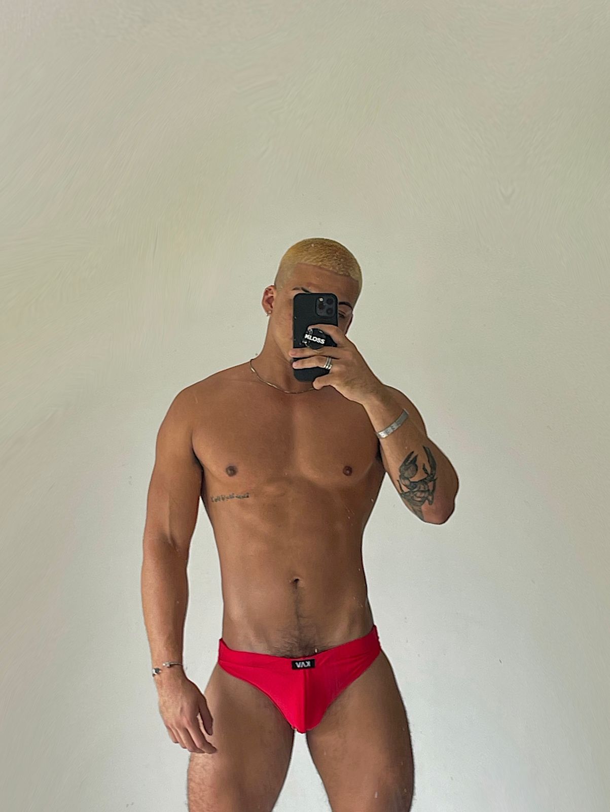 Red Minimal Swim Brief