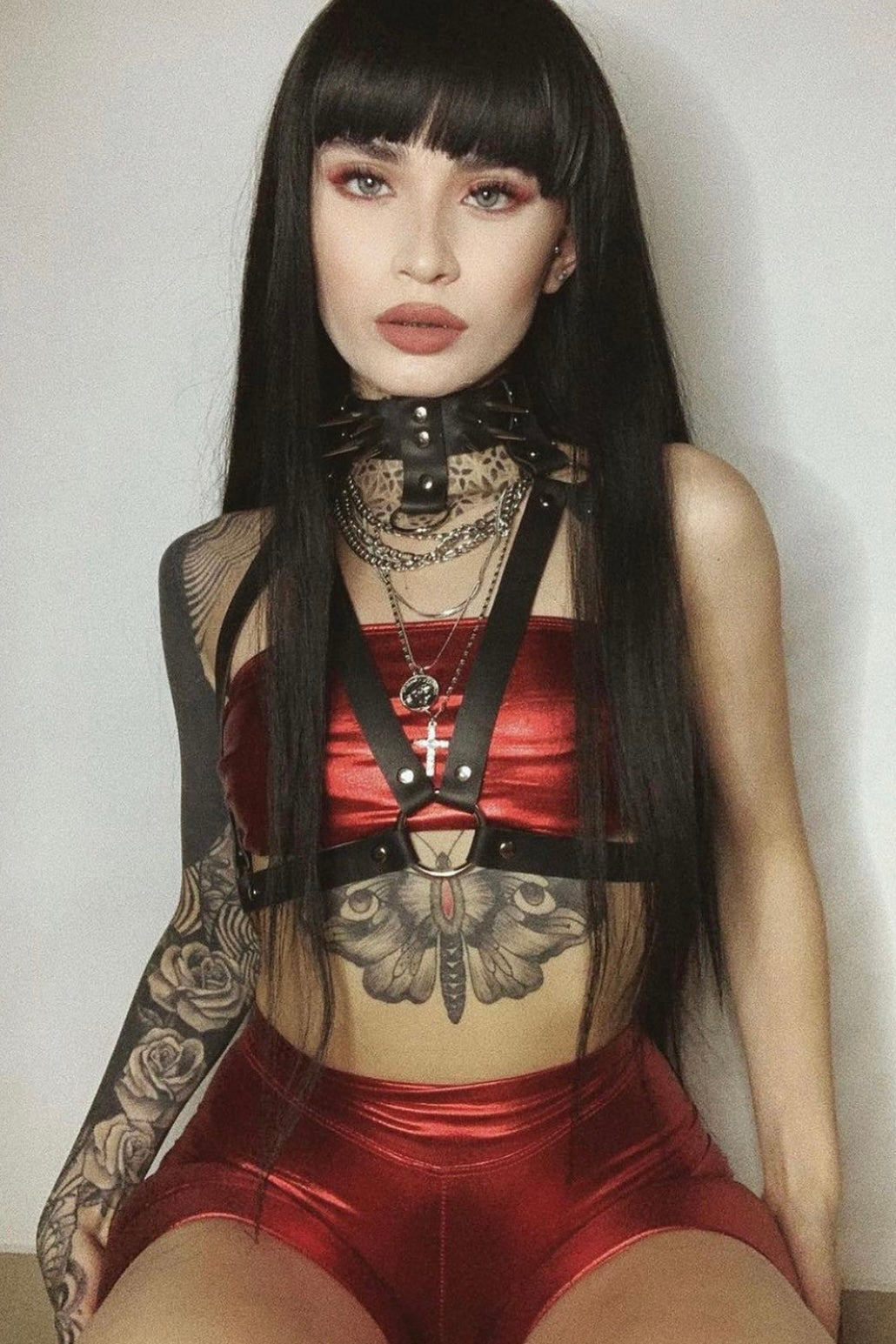 Devil Tube High-Rise Biker Costume