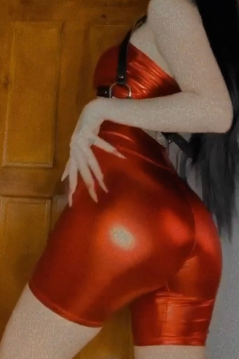 Devil Tube High-Rise Biker Costume