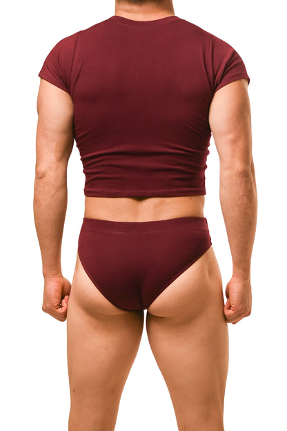 Dark Red Alberto Brief Set