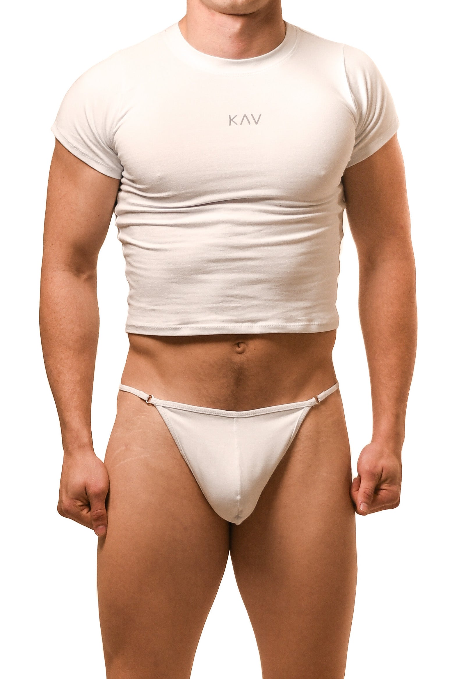White Alberto G-String Set