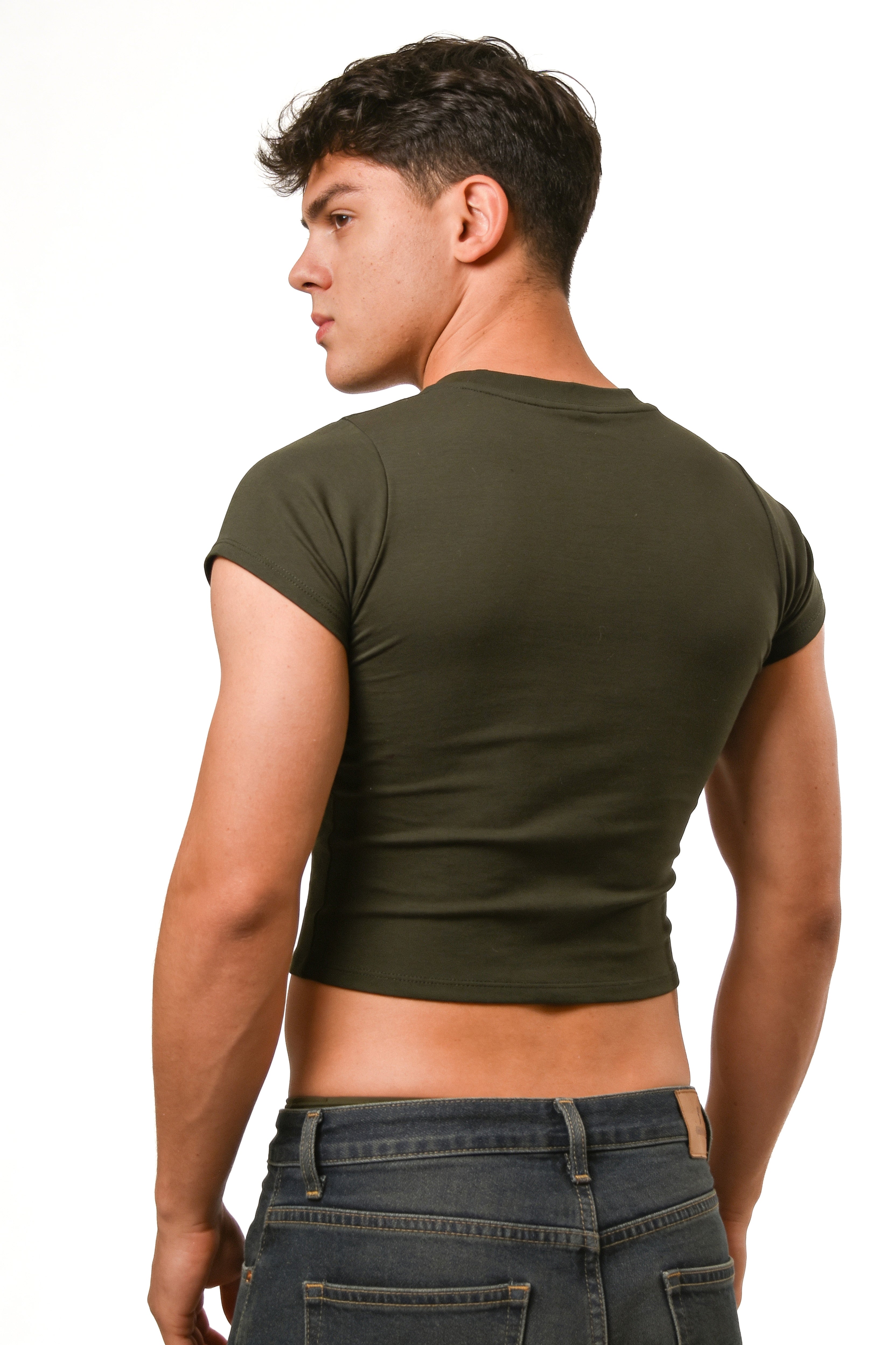 Dark Green Magnet Baby Tee