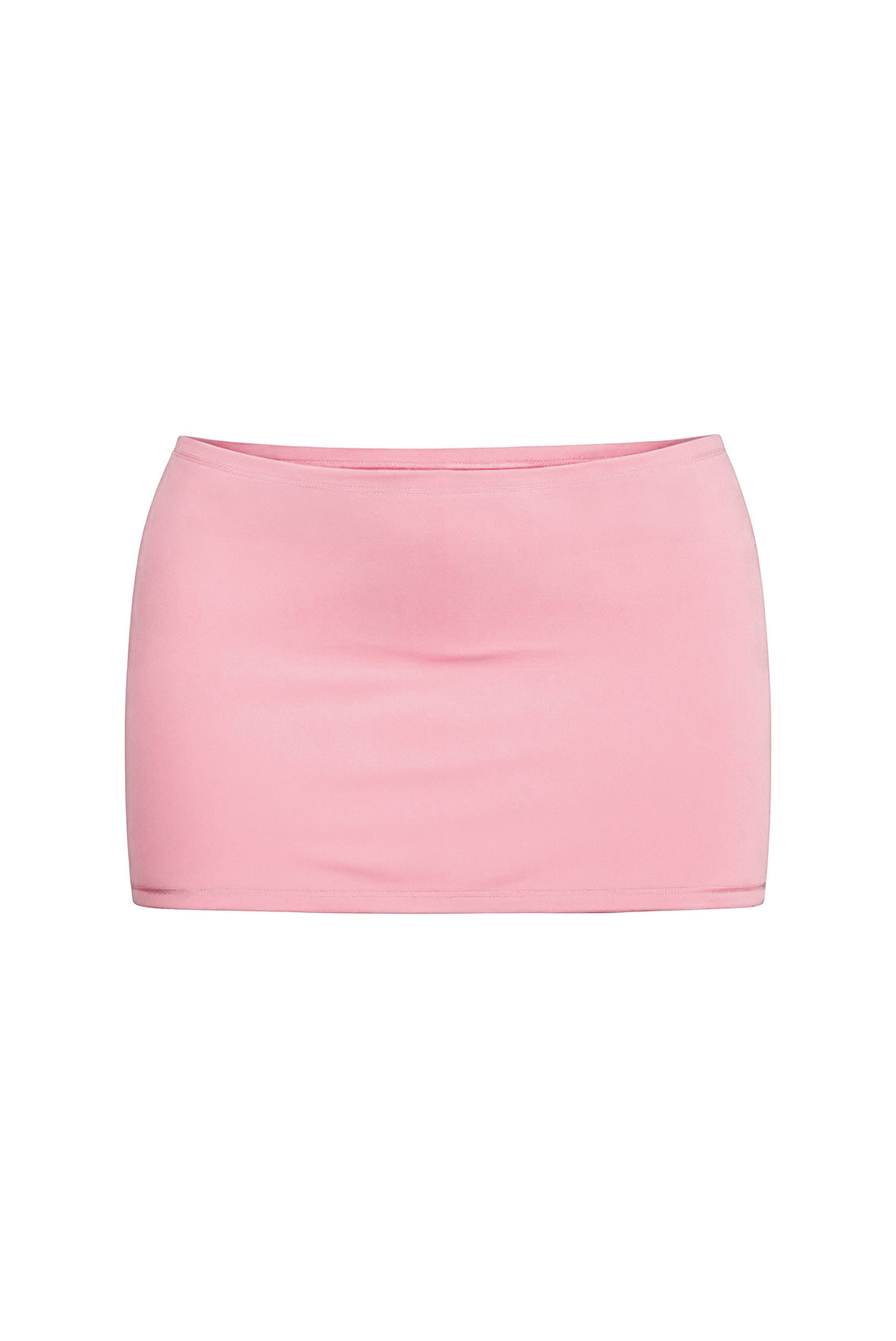Pink Cotton Jersey Super Mini Skirt