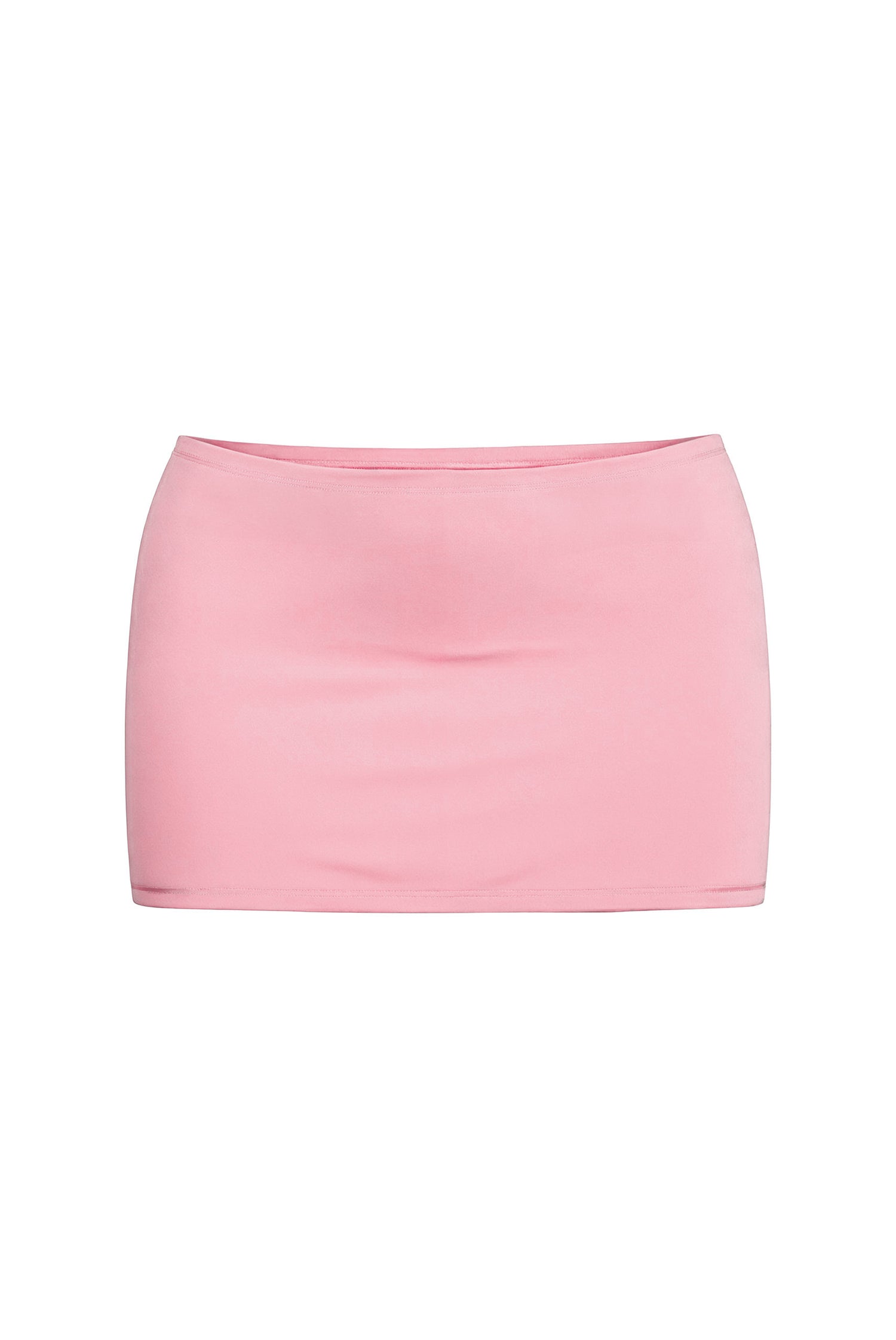 Pink Cotton Jersey Super Mini Skirt