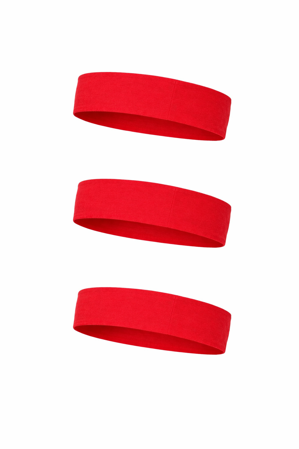 Red Cotton Jersey Headband Trio Pack