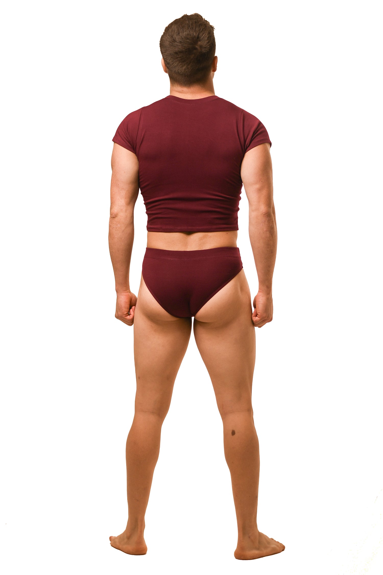 Dark Red Alberto Brief Set