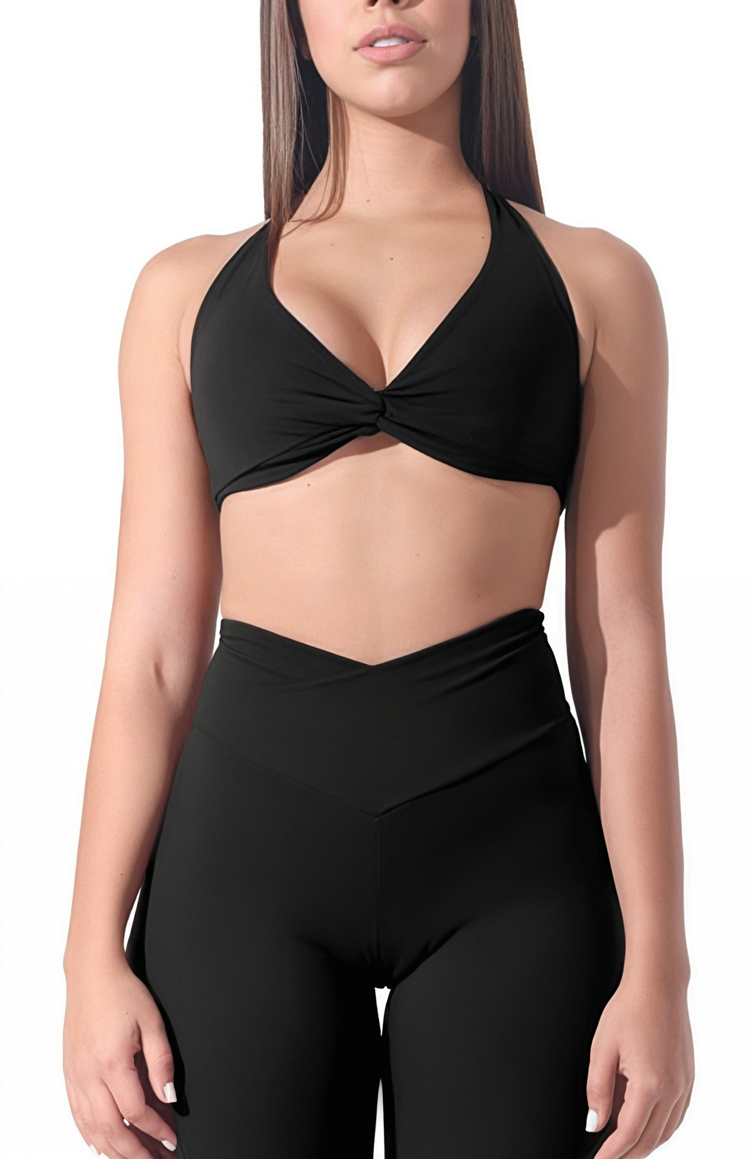 Black Twist Active Top