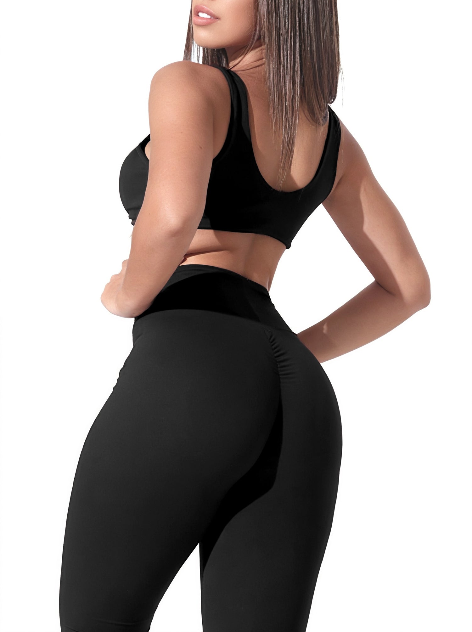 Black Twist Active Top