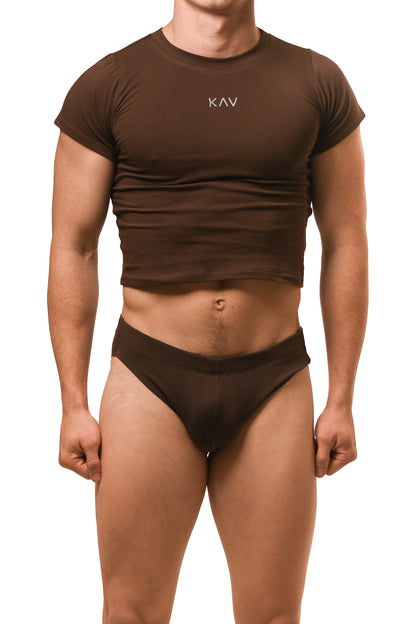 Hot Brown Alberto Brief Set