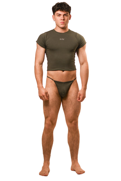 Dark Green Alberto G-String Set