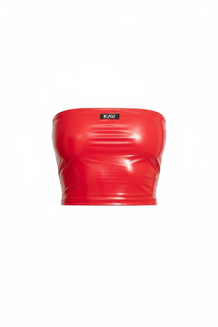 Red Latex Minimal Corset
